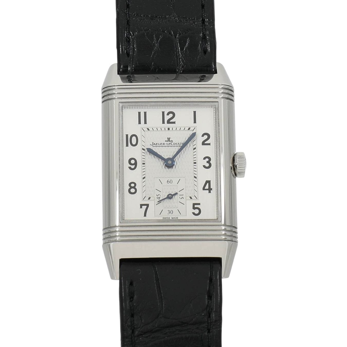 [中古]ジャガールクルト レベルソ クラシック ミディアム デュオ スモールセコンド Q2458420(213.8.D4) シルバー×ブラック ユニセックス