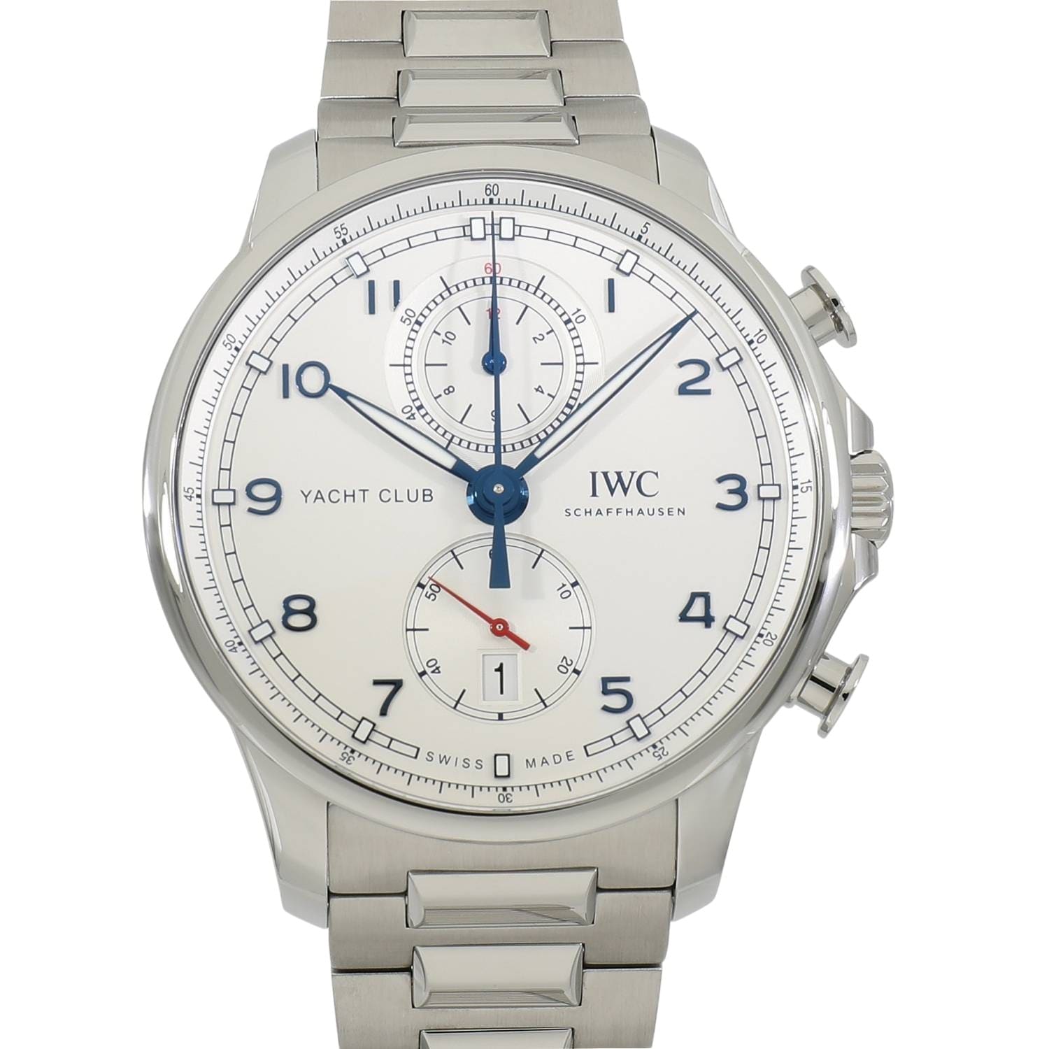 [新品]IWC ポルトギーゼ ヨットクラブ クロノグラフ IW390702 シルバー メンズ