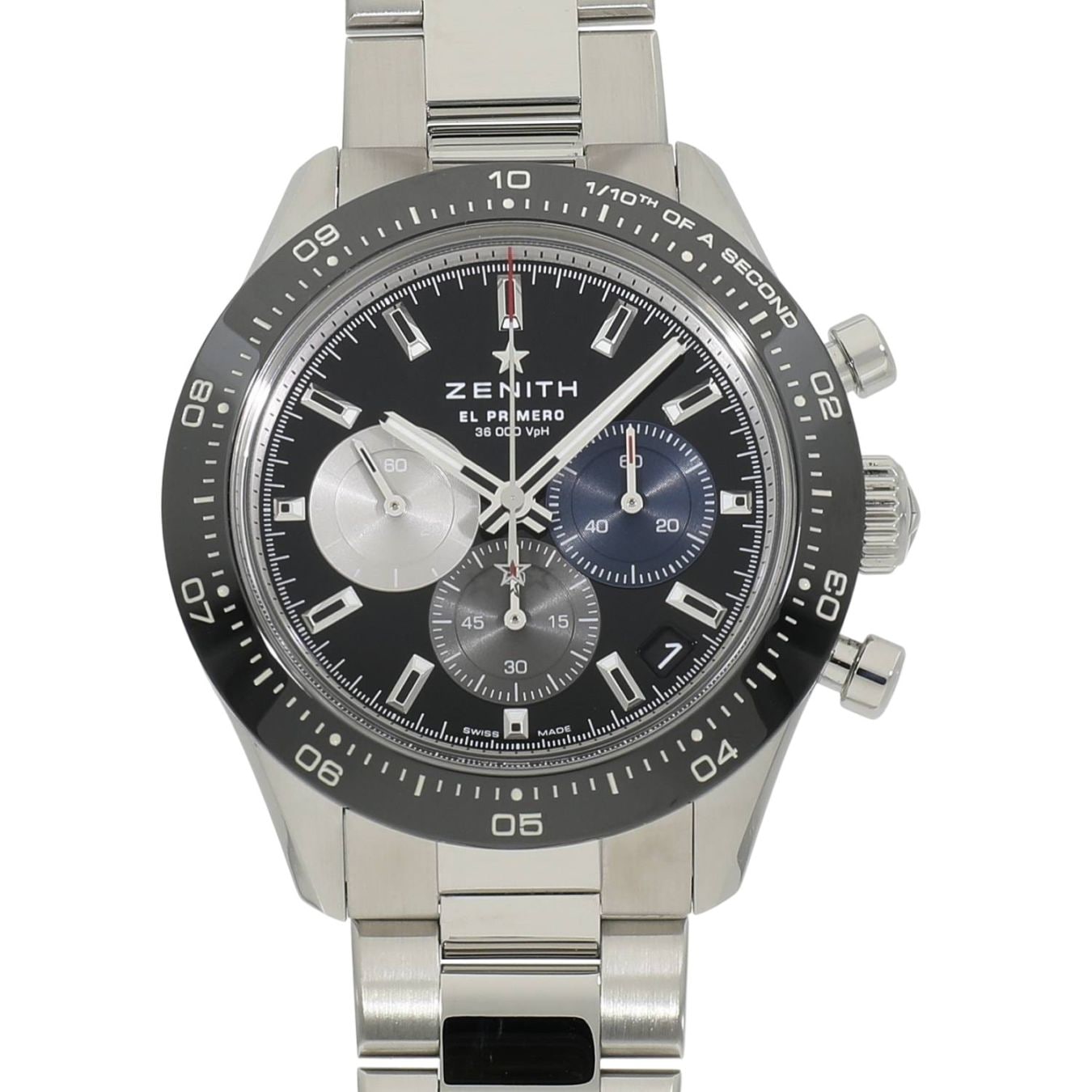 [中古]ゼニス クロノマスター スポーツ 41ミリ 03.3100.3600/21.M3100 ブラック×マルチカラー メンズ