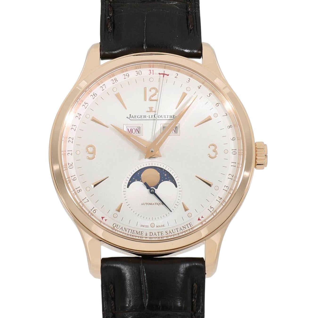 [中古]ジャガールクルト マスター コントロール カレンダー Q4142520(830.2.A6.S) シルバー メンズ