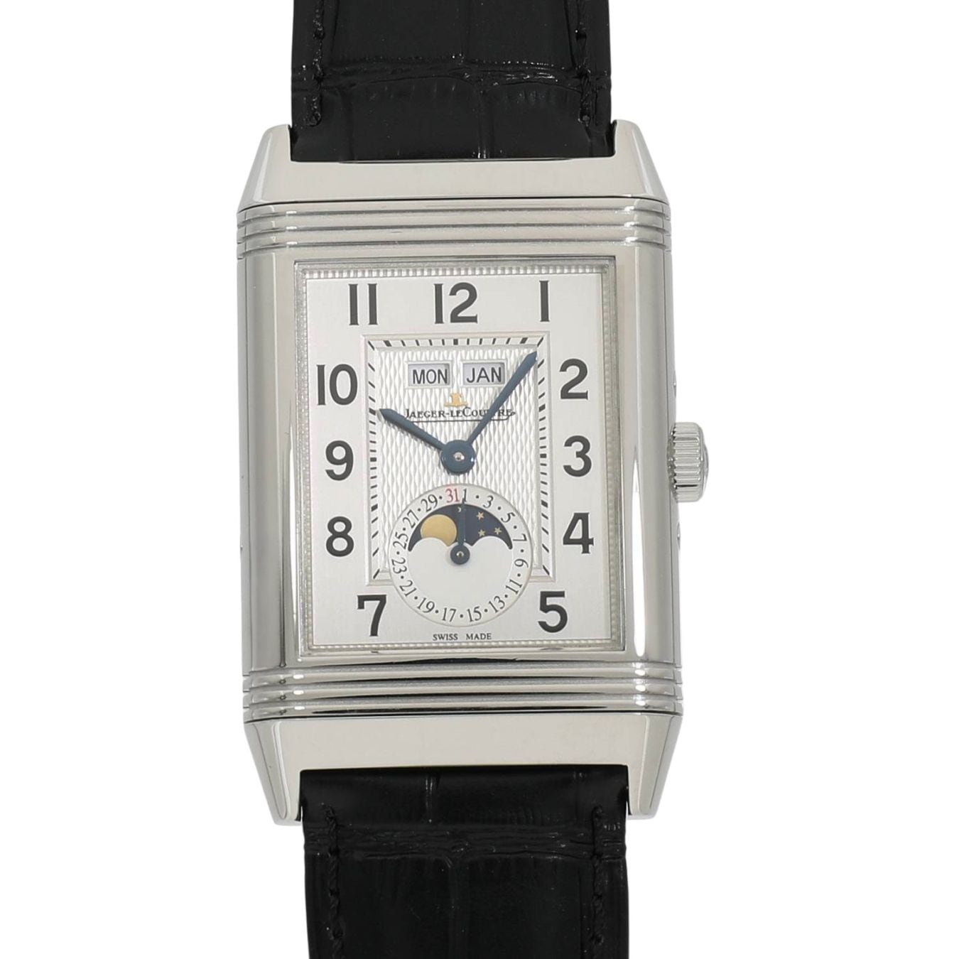 [中古]ジャガールクルト グランド レベルソ カレンダー Q3758420(273.8.84) シルバー メンズ