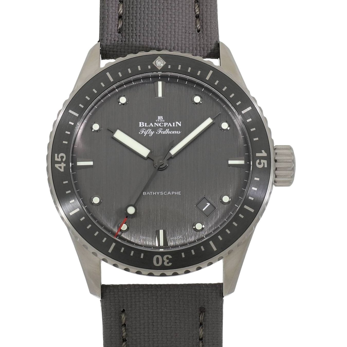 [中古]ブランパン フィフティ ファゾムズ バチスカーフ 5000-1210-G52A アンスラサイト メンズ