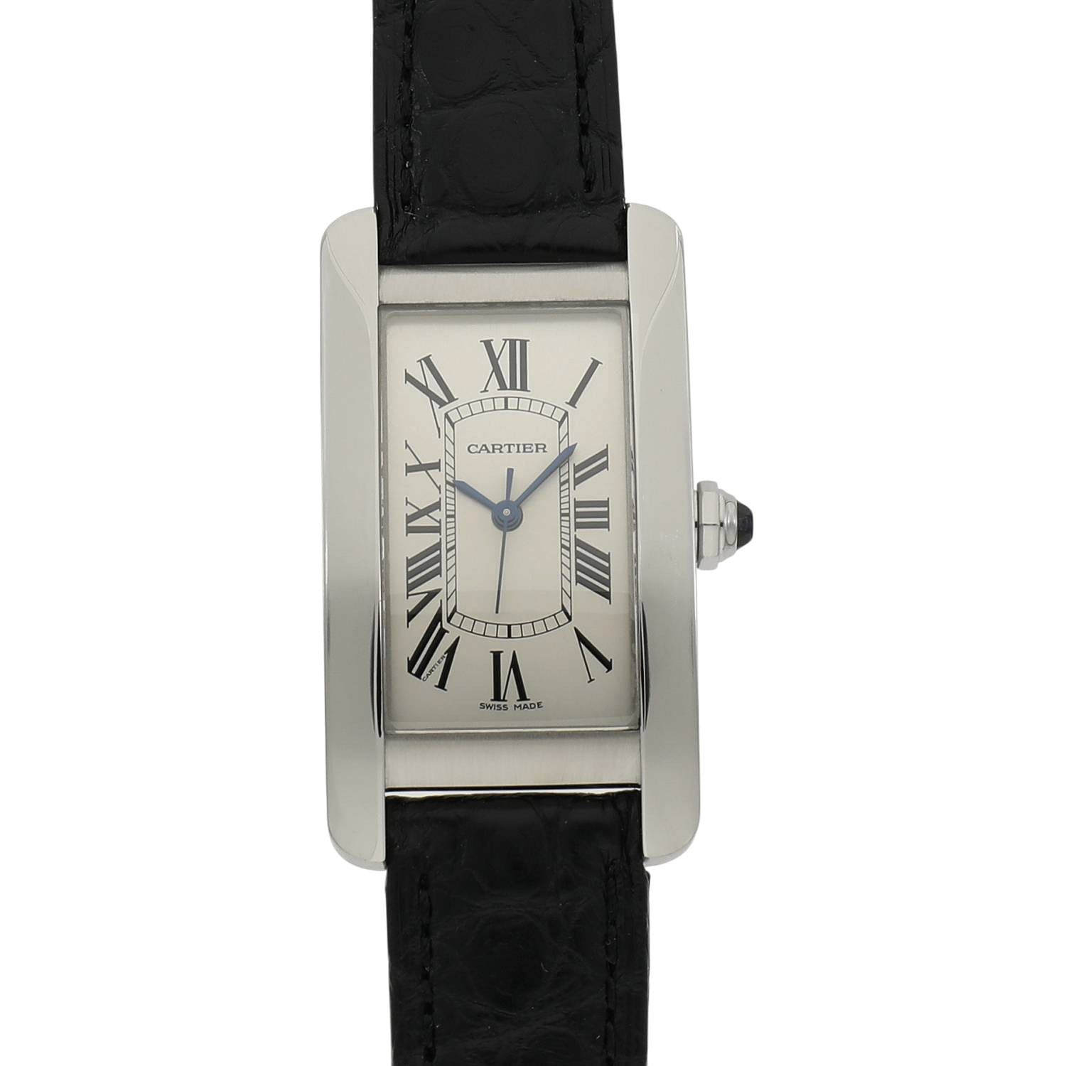 [中古]カルティエ タンク アメリカン ウォッチ MM WSTA0017 シルバー ユニセックス