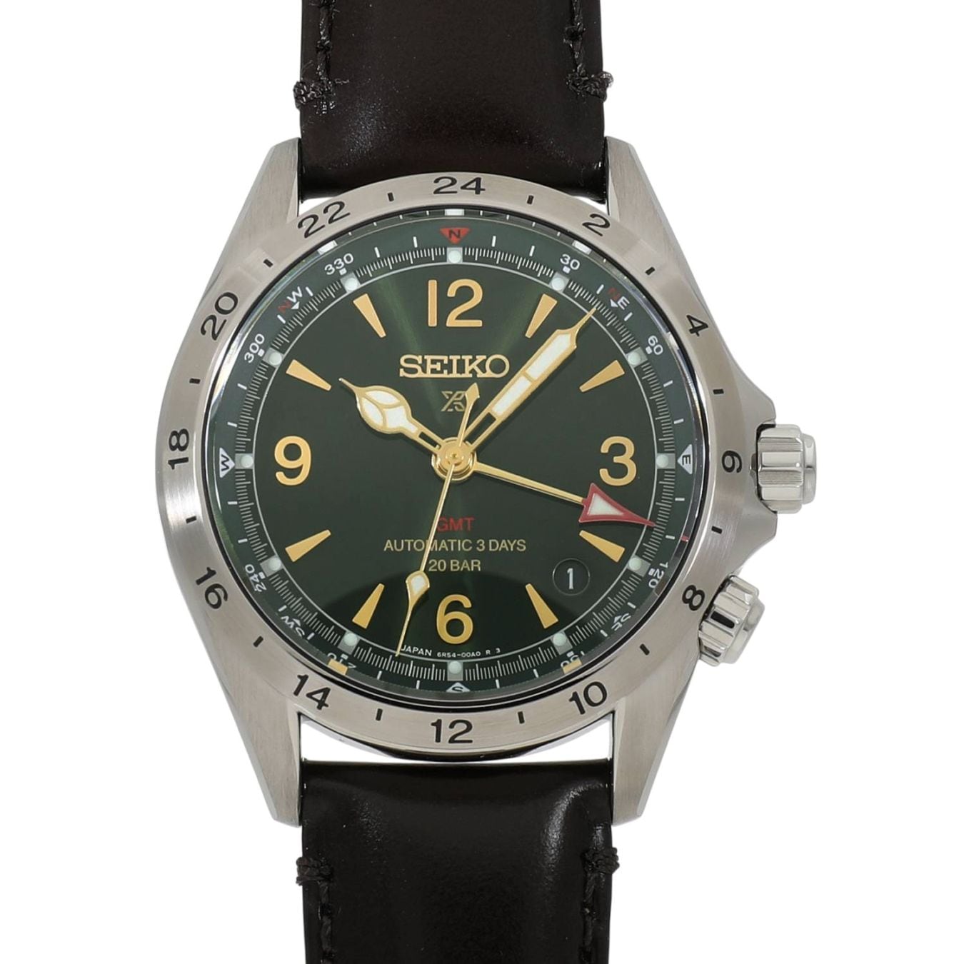 [未使用]セイコー プロスペックス アルピニスト メカニカル GMT SBEJ005(6R54-00B0) グリーン メンズ