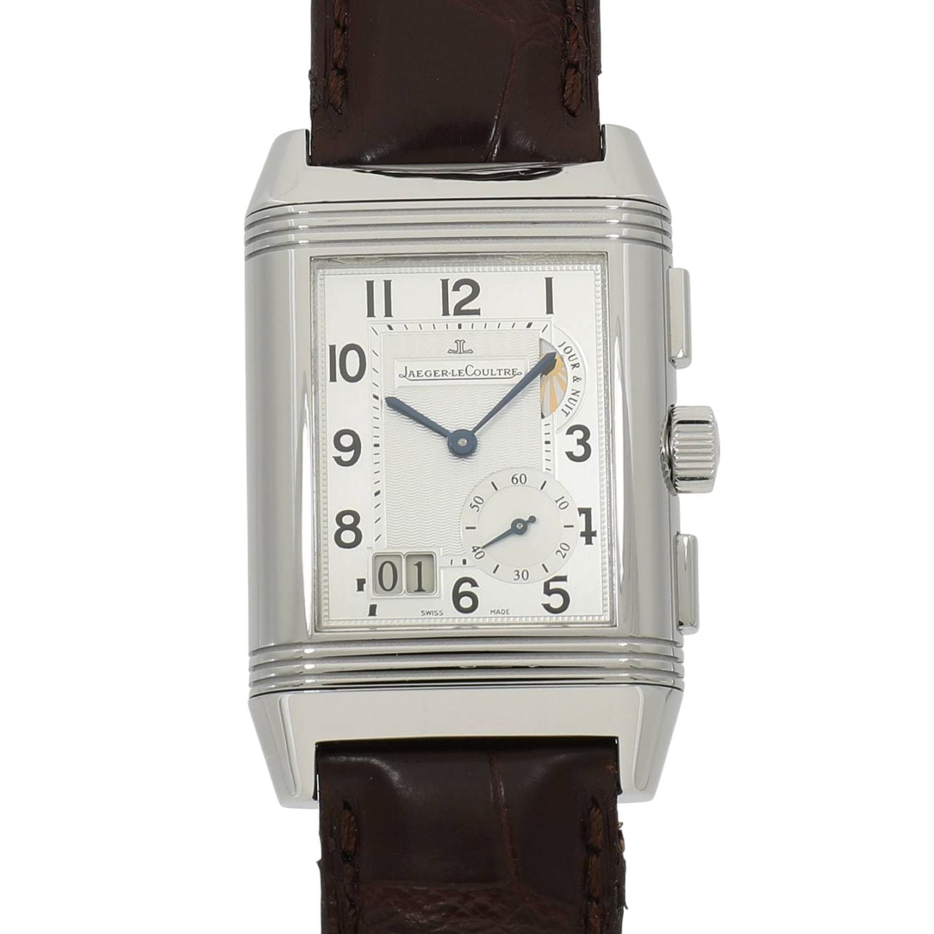 [中古]ジャガールクルト レベルソ グランド GMT Q3028420(240.8.18) シルバー×ブラック メンズ