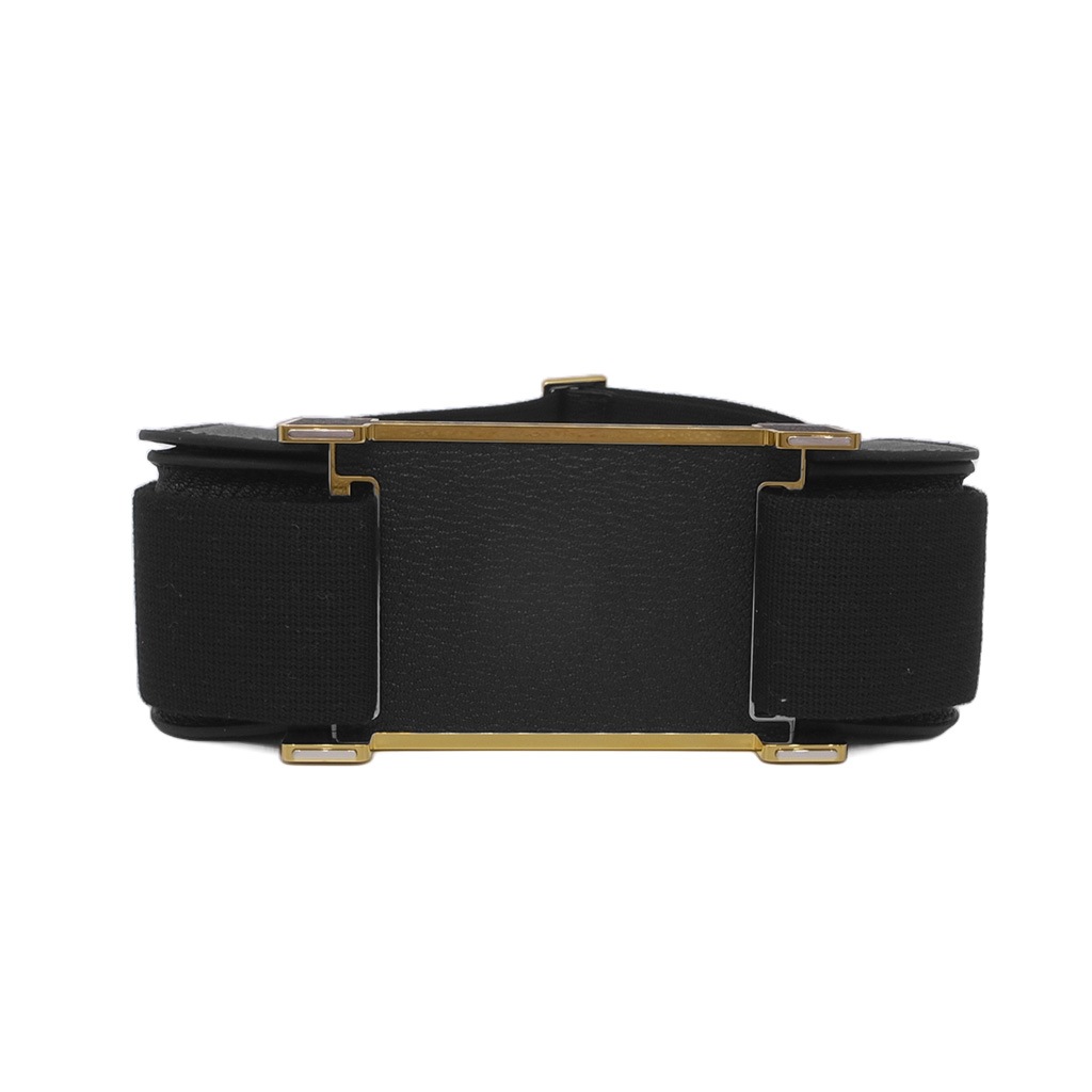 H4900 | [新品]エルメス ゲタ ブラック シェブルミゾル ゴールド金具