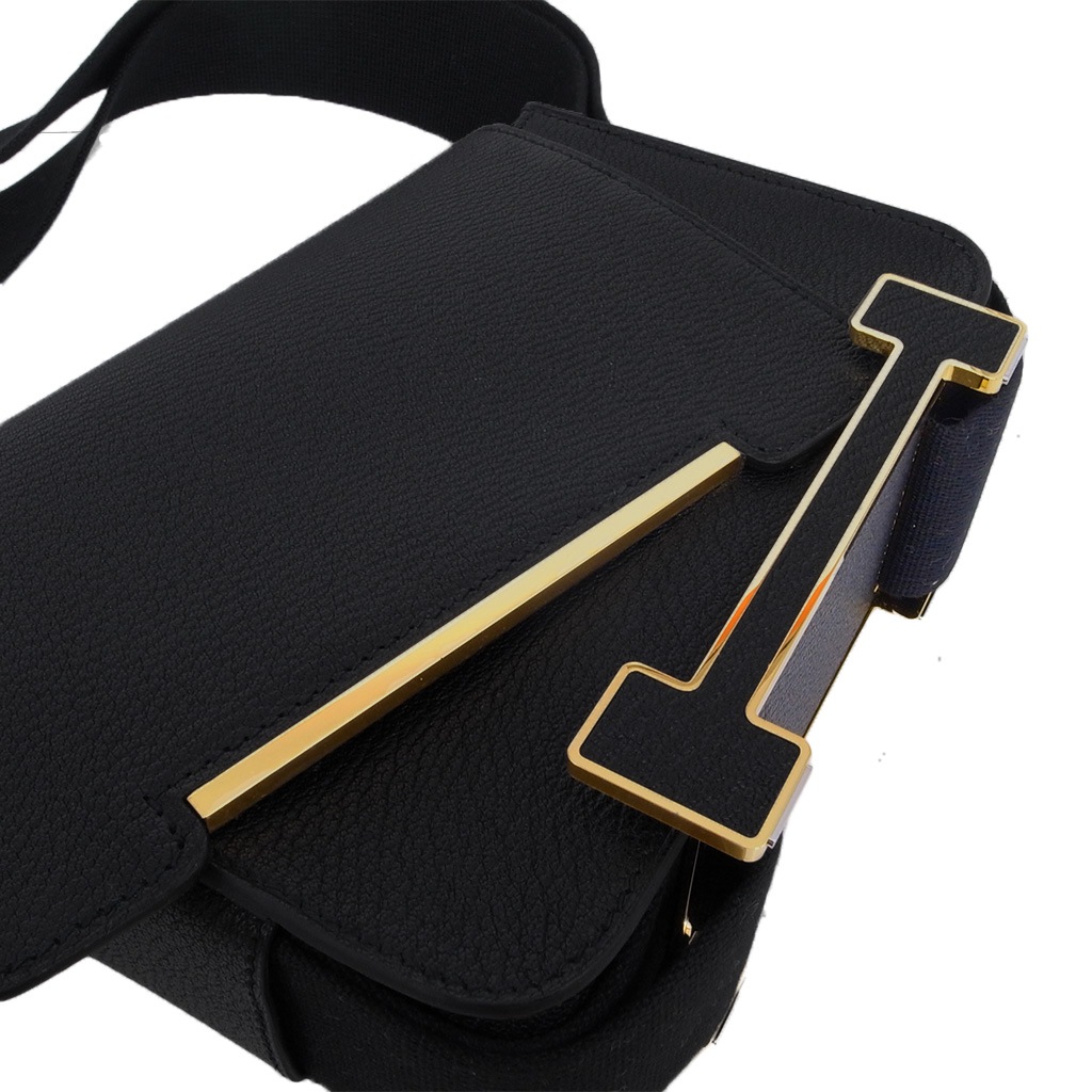 ゴールド♪シルバー金具【HERMES】エルメスゲタ バッグ エルメス ゲタ 20cm ゴールド シェブルミゾル シルバー金具