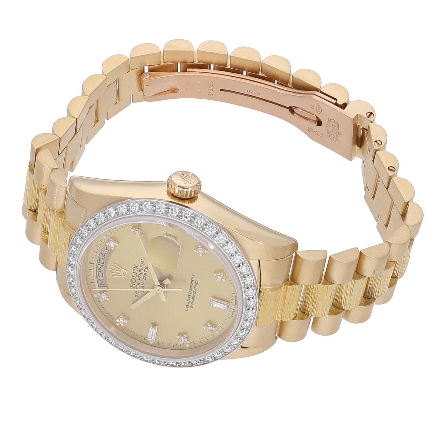 R6101 | [中古]ロレックス デイデイト ダイヤモンド ベゼル シャンパン