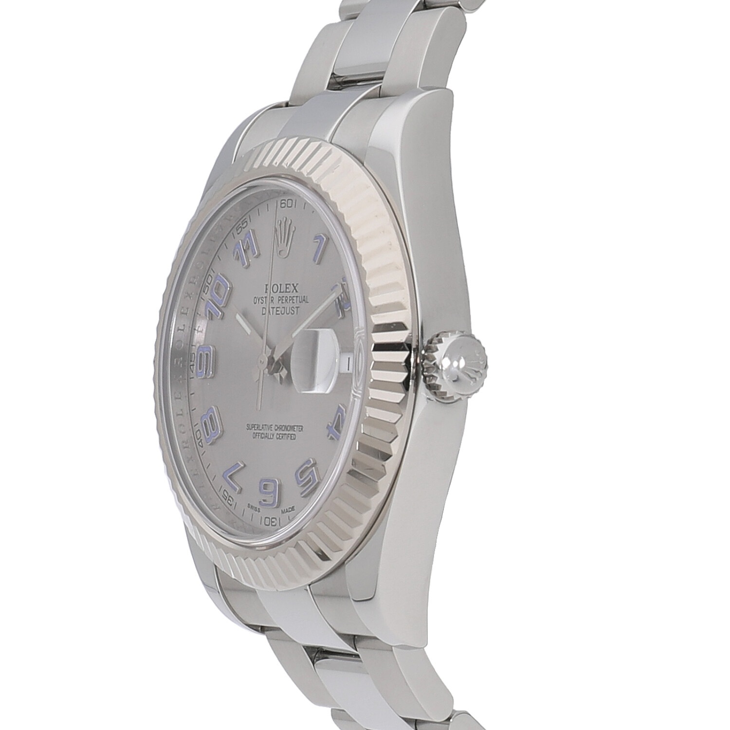 R6102 | [中古]ロレックス デイトジャスト II シルバー×ブルーアラビア