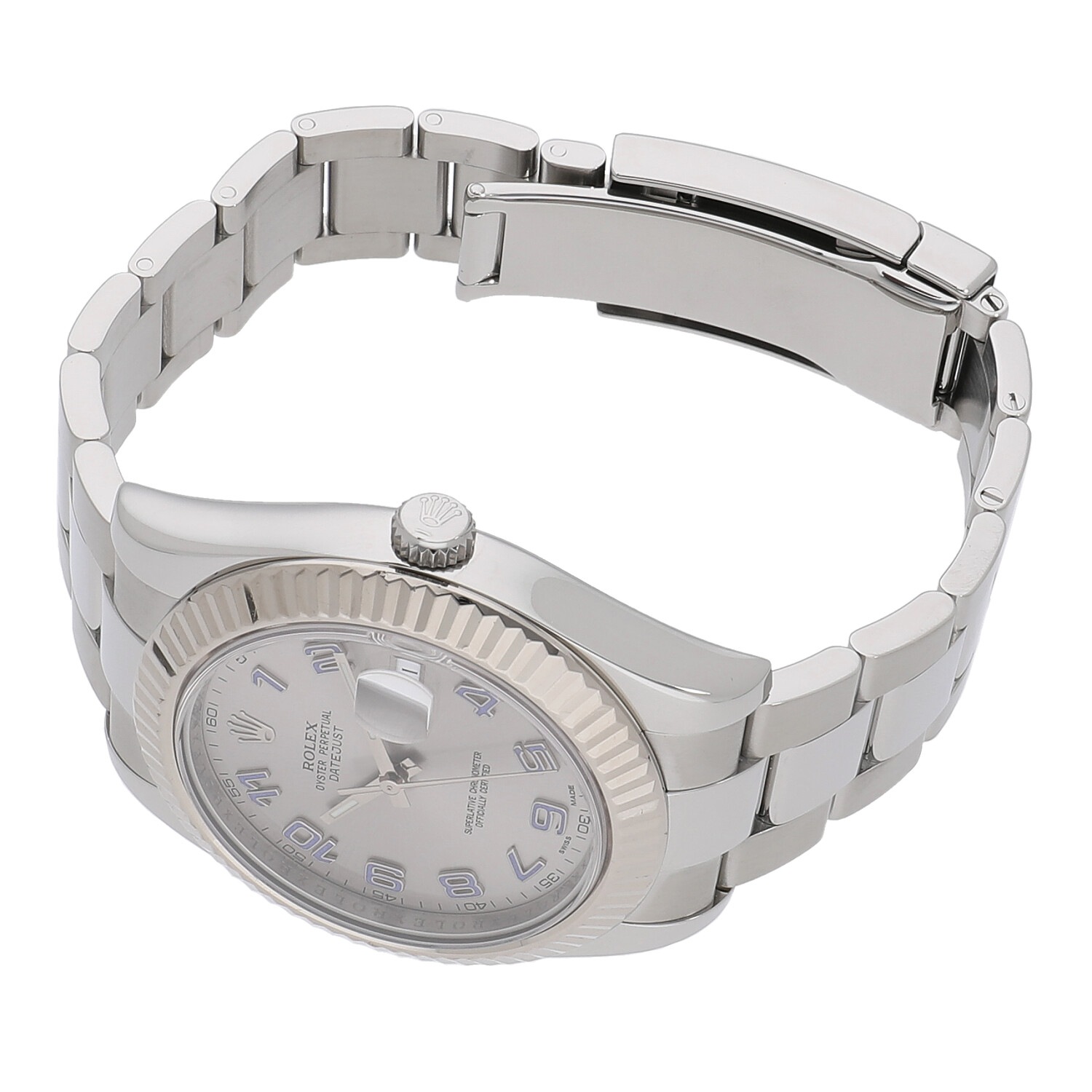 R6102 | [中古]ロレックス デイトジャスト II シルバー×ブルーアラビア