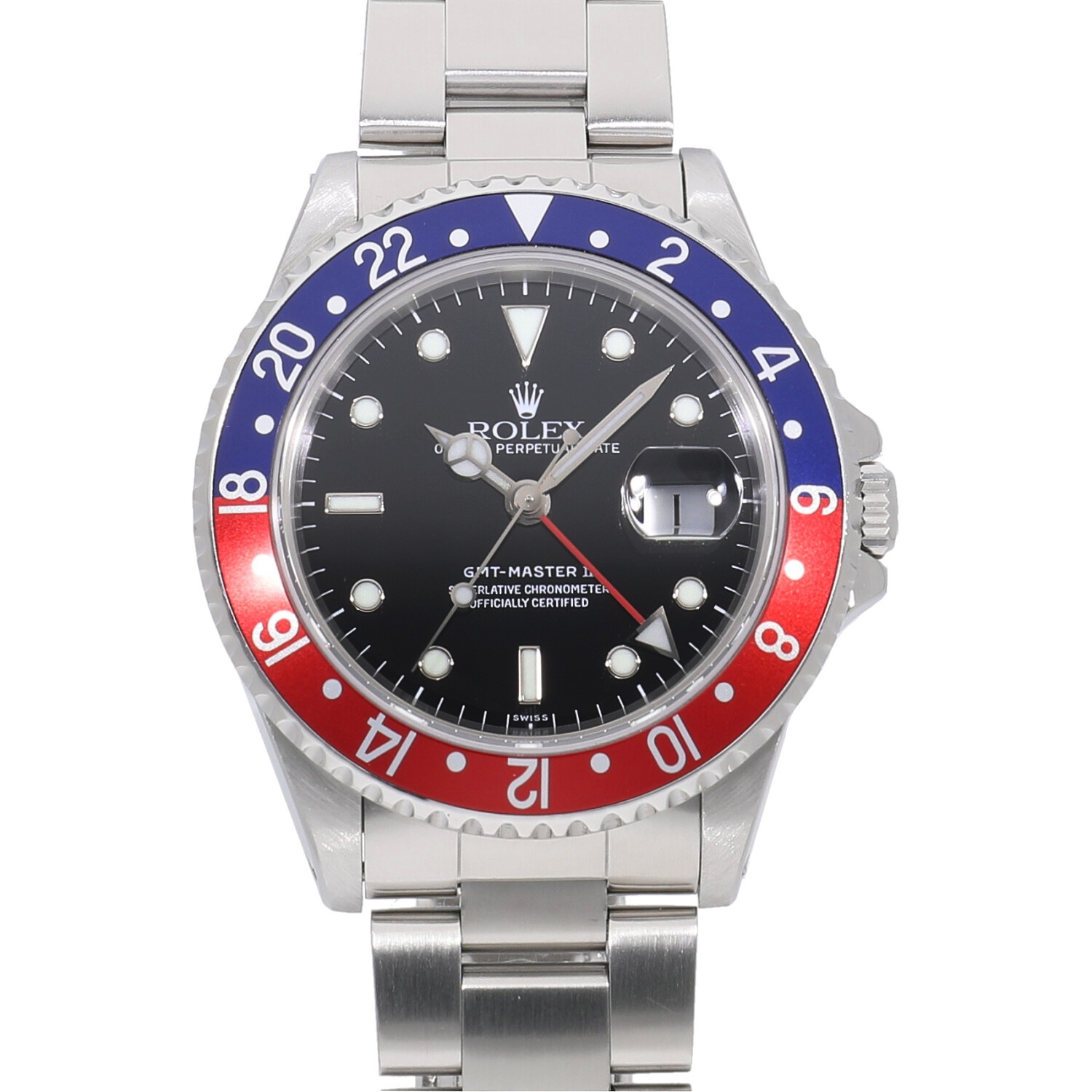 R6202 | [中古]ロレックス GMTマスターII 赤青/ペプシ ブラック 16710