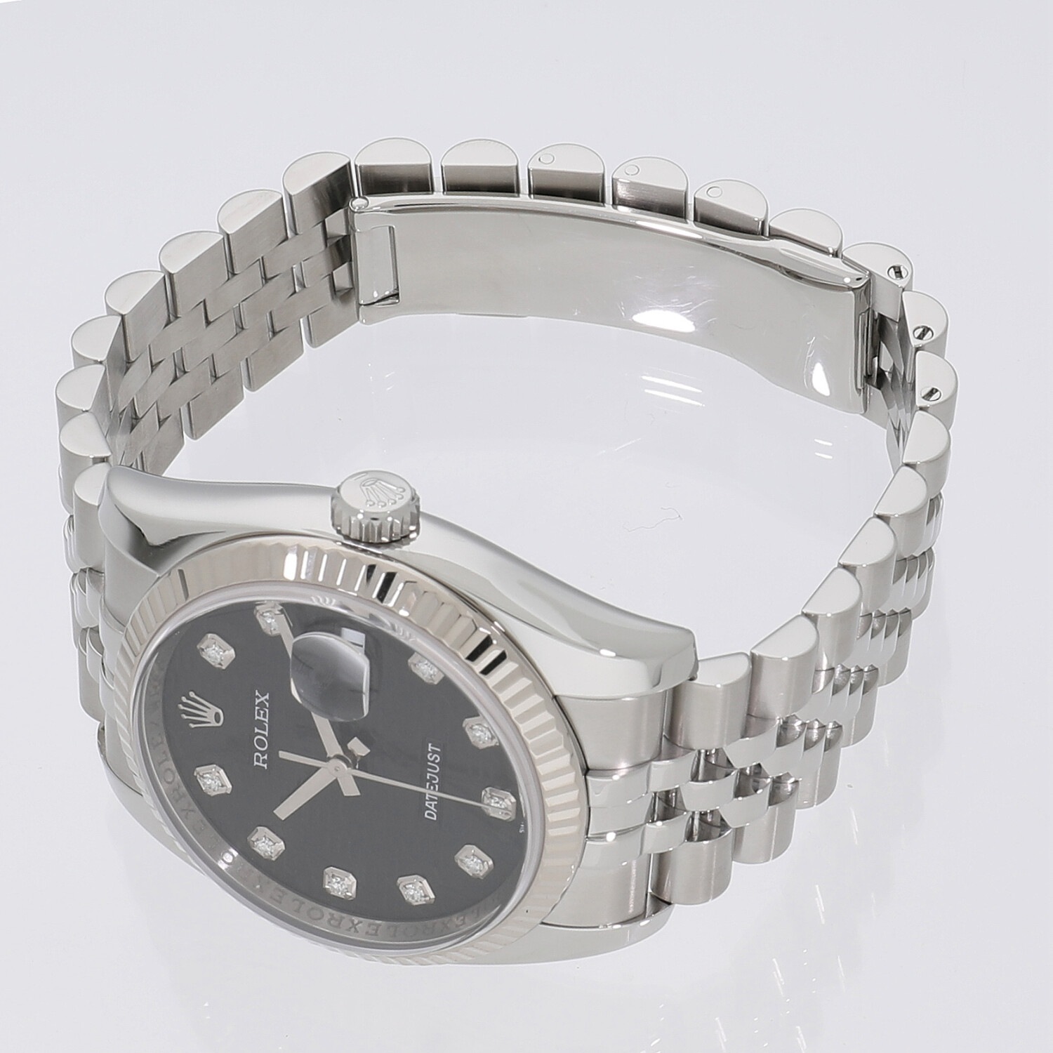 R6803 | [中古]ロレックス デイトジャスト ブラックコンピュータ×10P