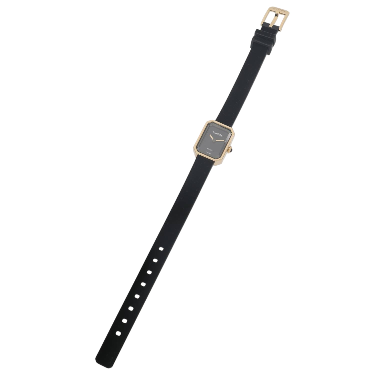 中古 シャネル CHANEL H6125 ブラックラッカー レディース 腕時計 シャネル プルミエール リボン H6125 ブラックラッカー レディース
