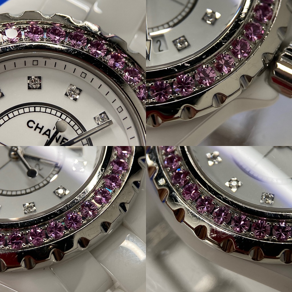 C10405 | [中古]シャネル J12 ホワイトセラミック 33MM ピンク  