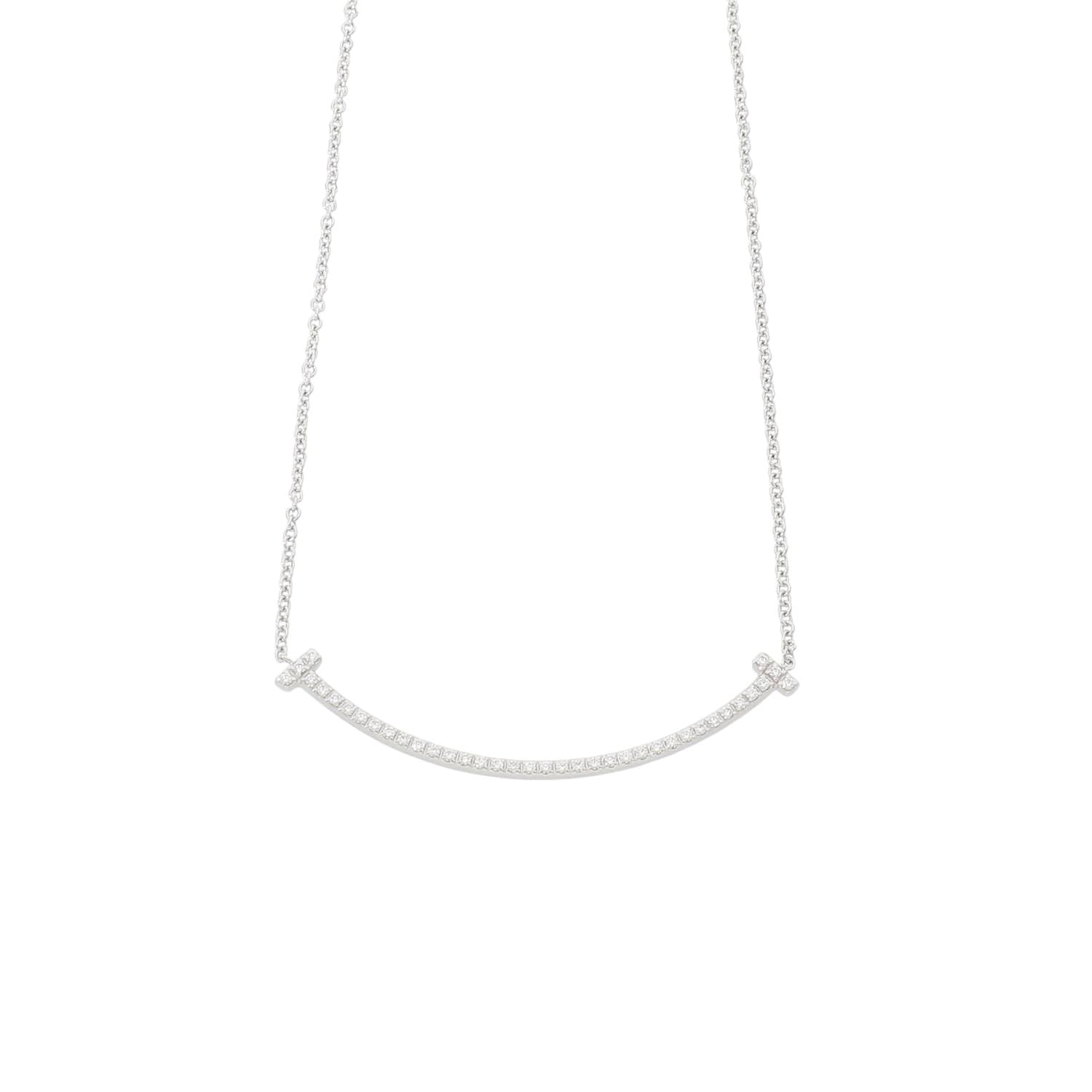 中古ティファニーダイヤネックレス T30036 | [中古]ティファニー Tスマイル ペンダント スモール