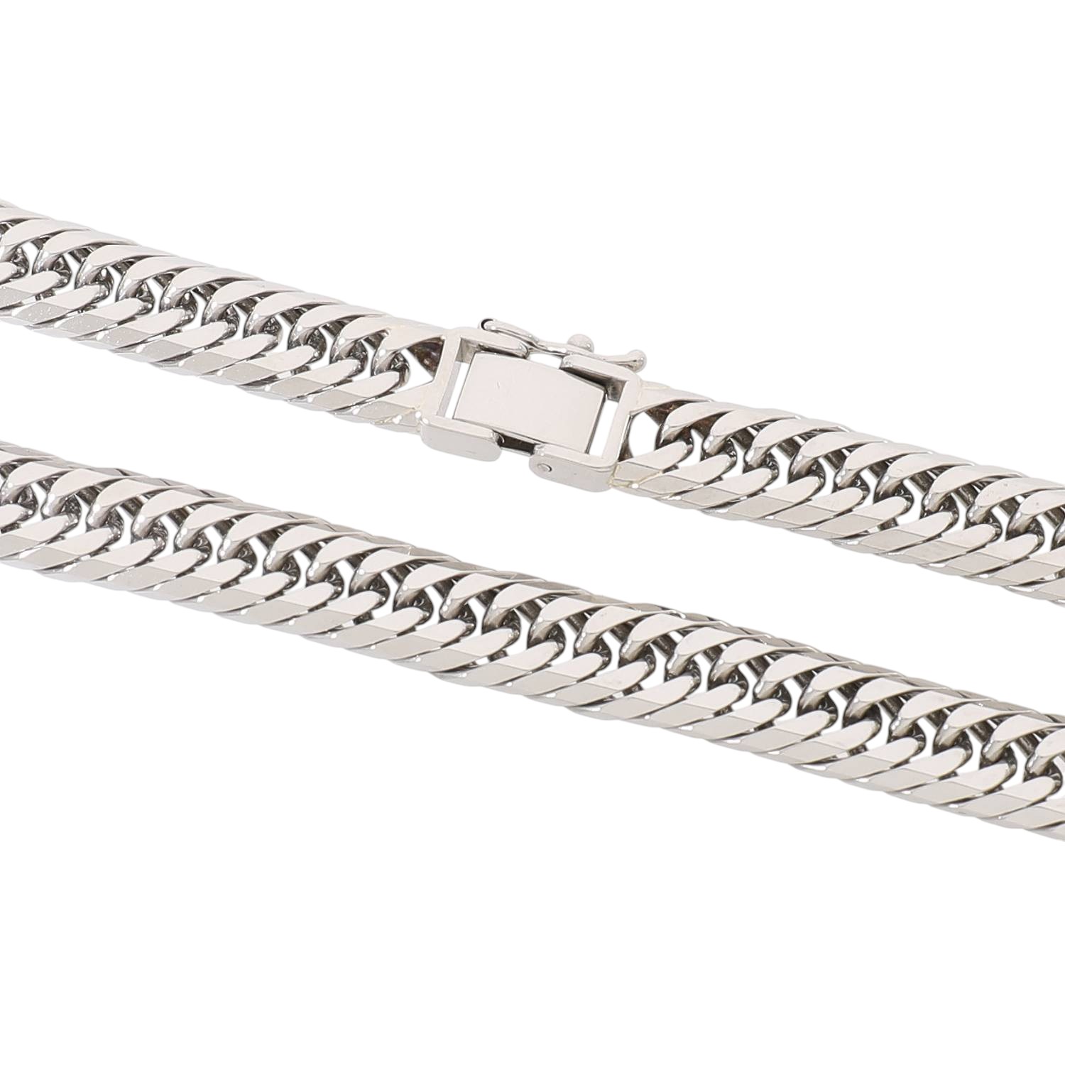 K30012 | [中古]喜平 PT850 8面 トリプル ネックレス 造幣局刻印有り