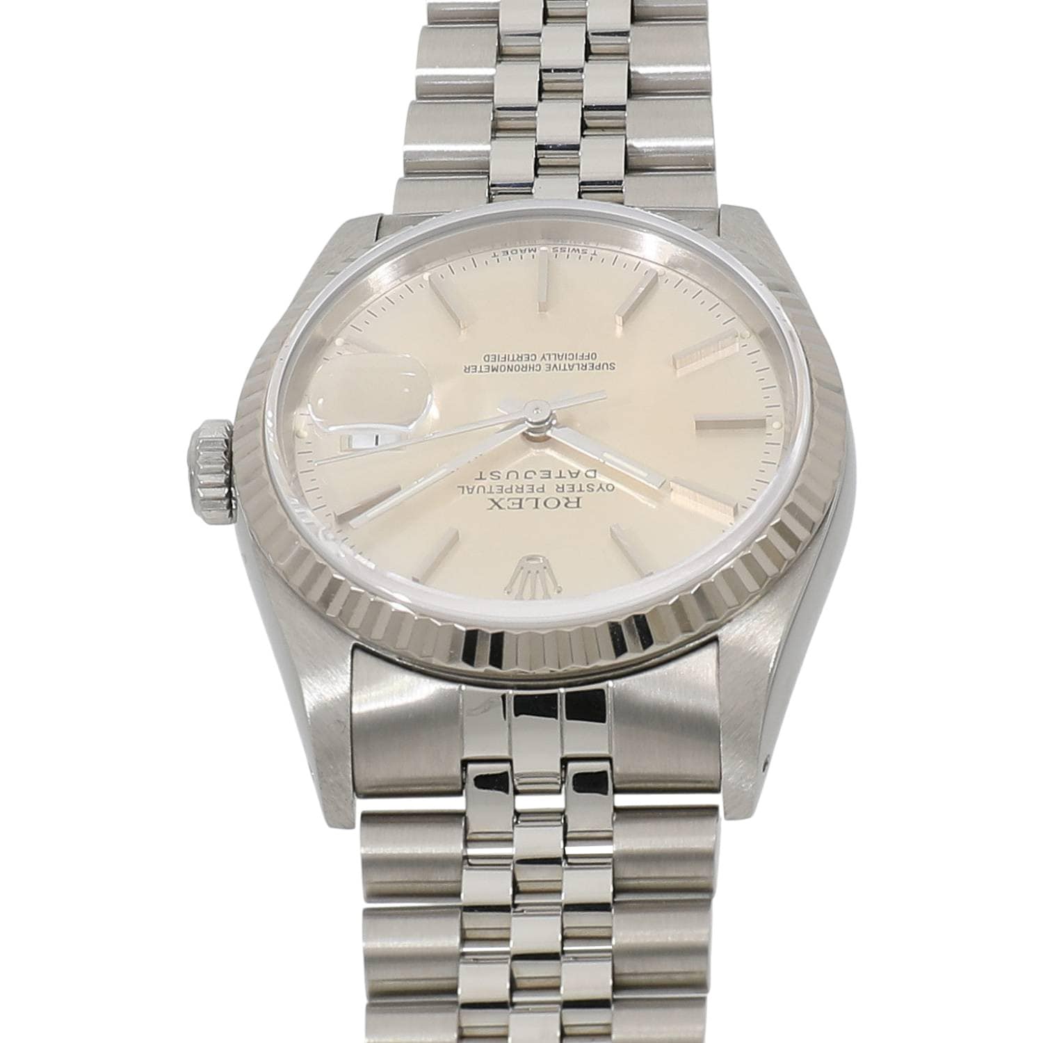 送料無料 ロレックス 16234 デイトジャスト L番 バー シルバー メンズ ヴィンテージ ウォッチ トリチウム 逸品質屋 丸高 19r243 中古)ROLEX ロレックス デイトジャスト 16234 シルバー（商品ID