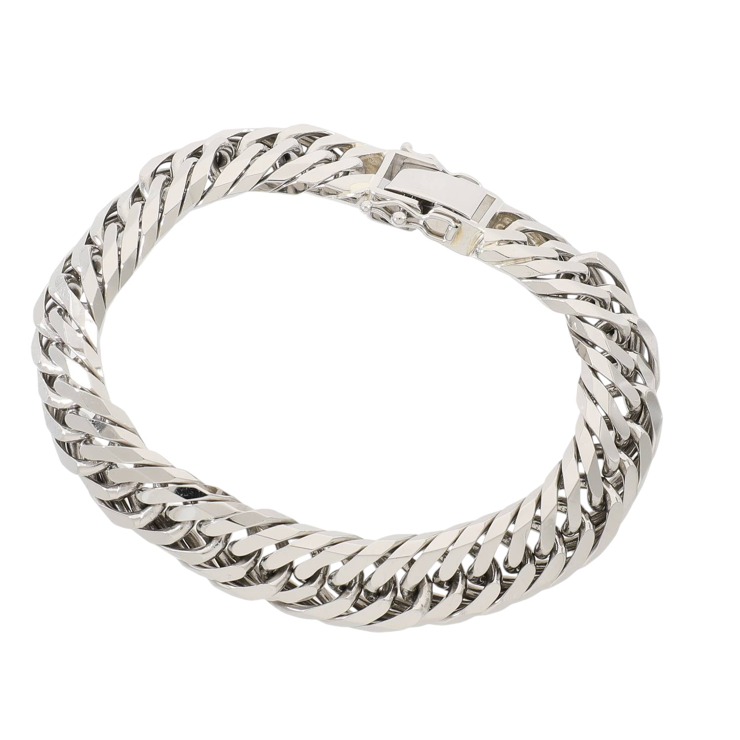 [中古]喜平 PT850 8面 トリプル ブレスレット 造幣局刻印有り