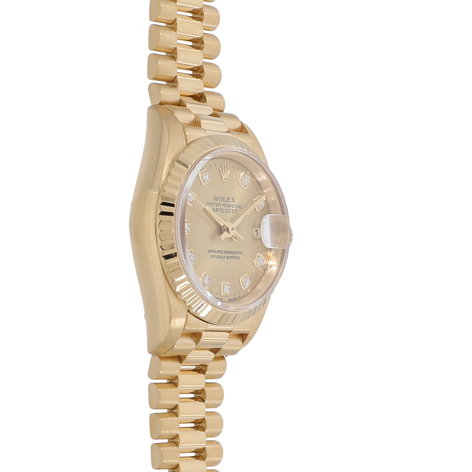 ロレックス　旧型レディース  デイトジャスト　69178・79178用　純正コマ 69178 シャンパン ROLEX（ロレックス）デイトジャスト 中古
