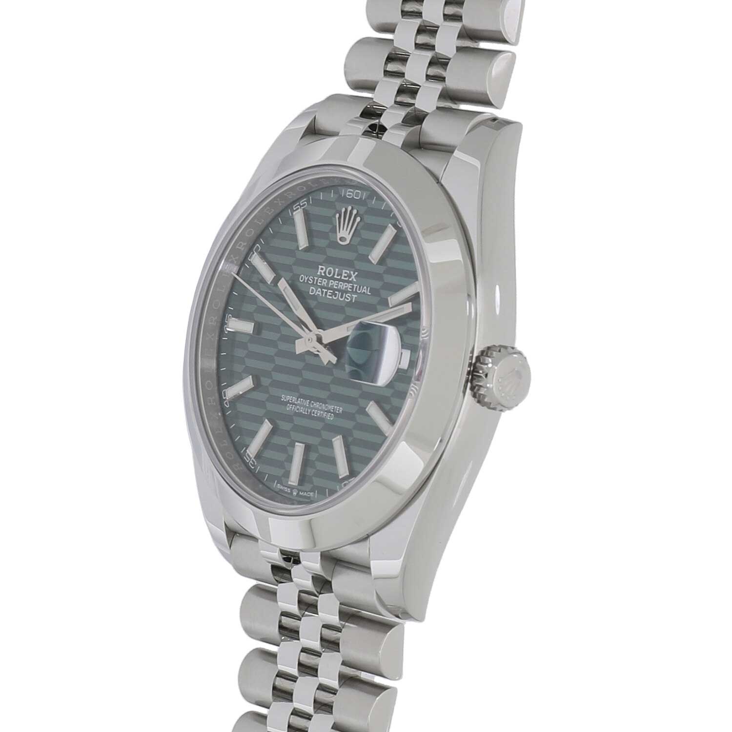 R7010 | [新品]ロレックス デイトジャスト 41 126300 ミントグリーン
