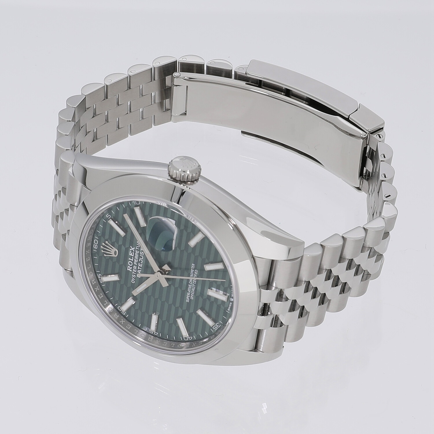 R7010 | [新品]ロレックス デイトジャスト 41 126300 ミントグリーン
