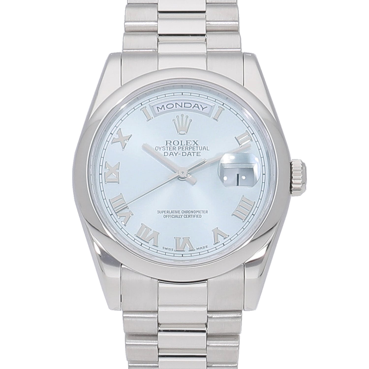 R5911 | [中古]ロレックス デイデイト アイスブルー × ローマ