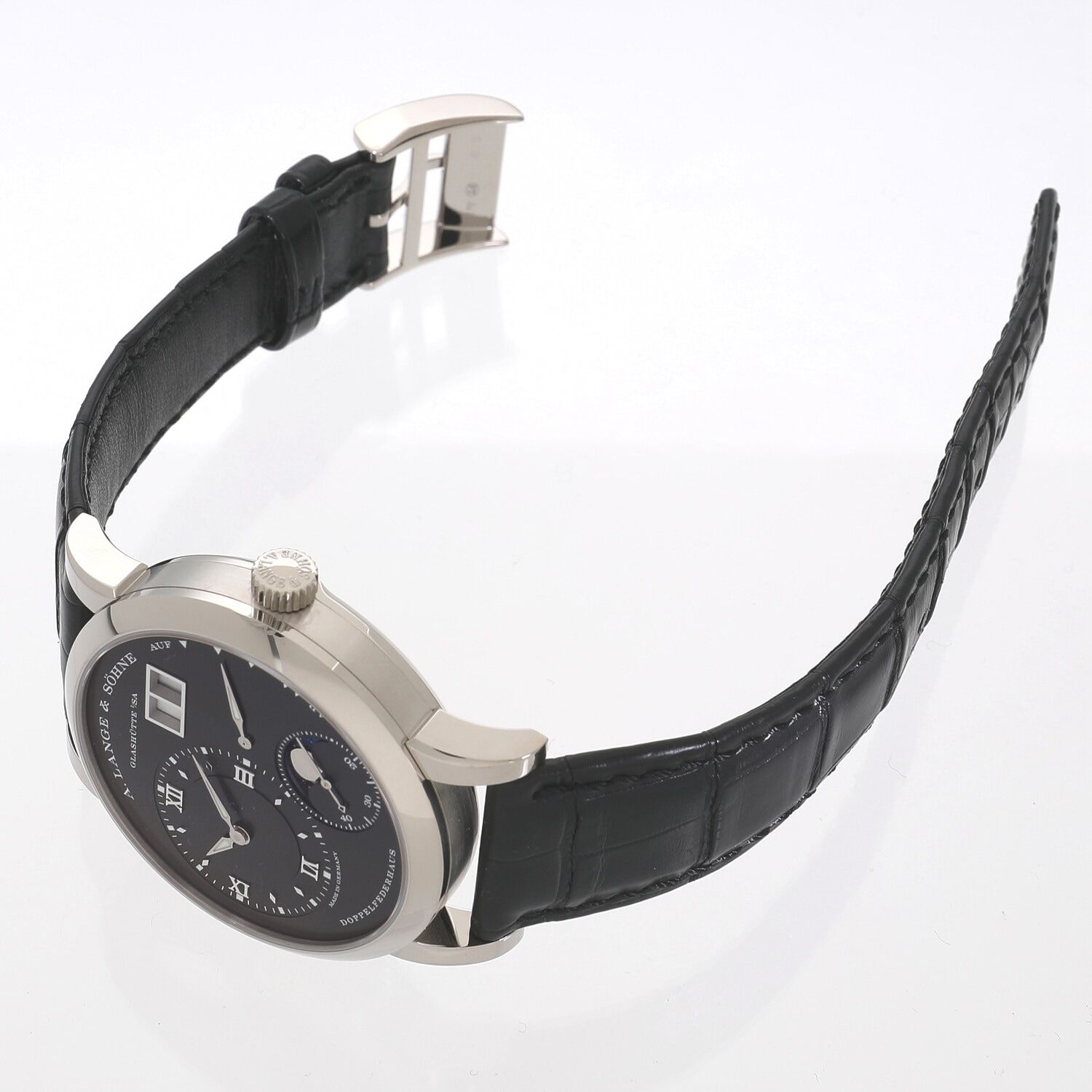 A.ランゲ＆ゾーネ純正アリゲーターストラップ 斬り 