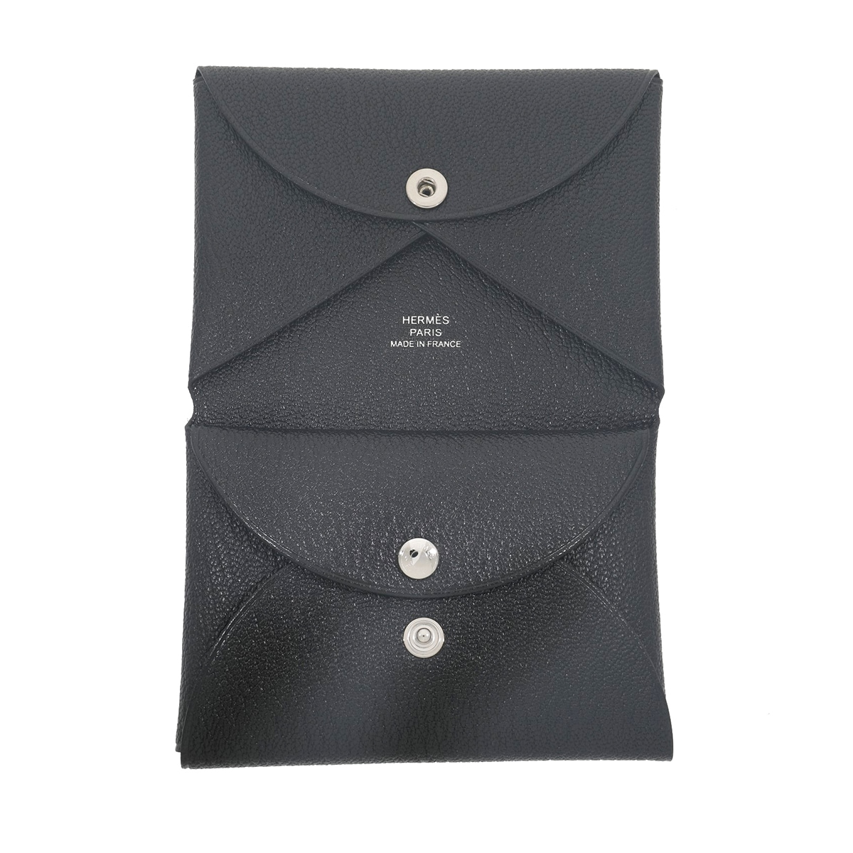 新品未使用/エルメス　HERMES 刻印　カルヴィデュオ　シェーブル　ノワール HERMES 未使用品□HERMES エルメス カルヴィ デュオ シルバー