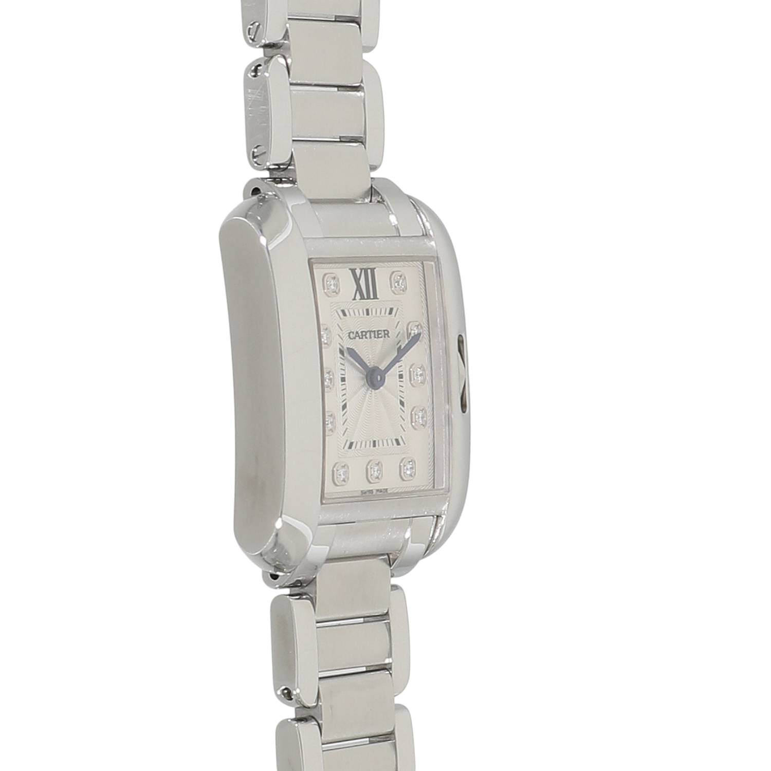 中古 カルティエ CARTIER W8100011 シルバー レディース 腕時計 Cartier - カルティエ タンクフランセーズ SM W51008Q3 シルバー