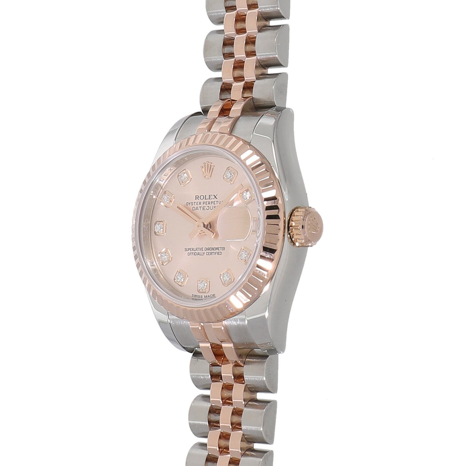 ROLEX 179171G デイトジャスト 10P ダイヤモンド 腕時計 SS SSxK18PG 