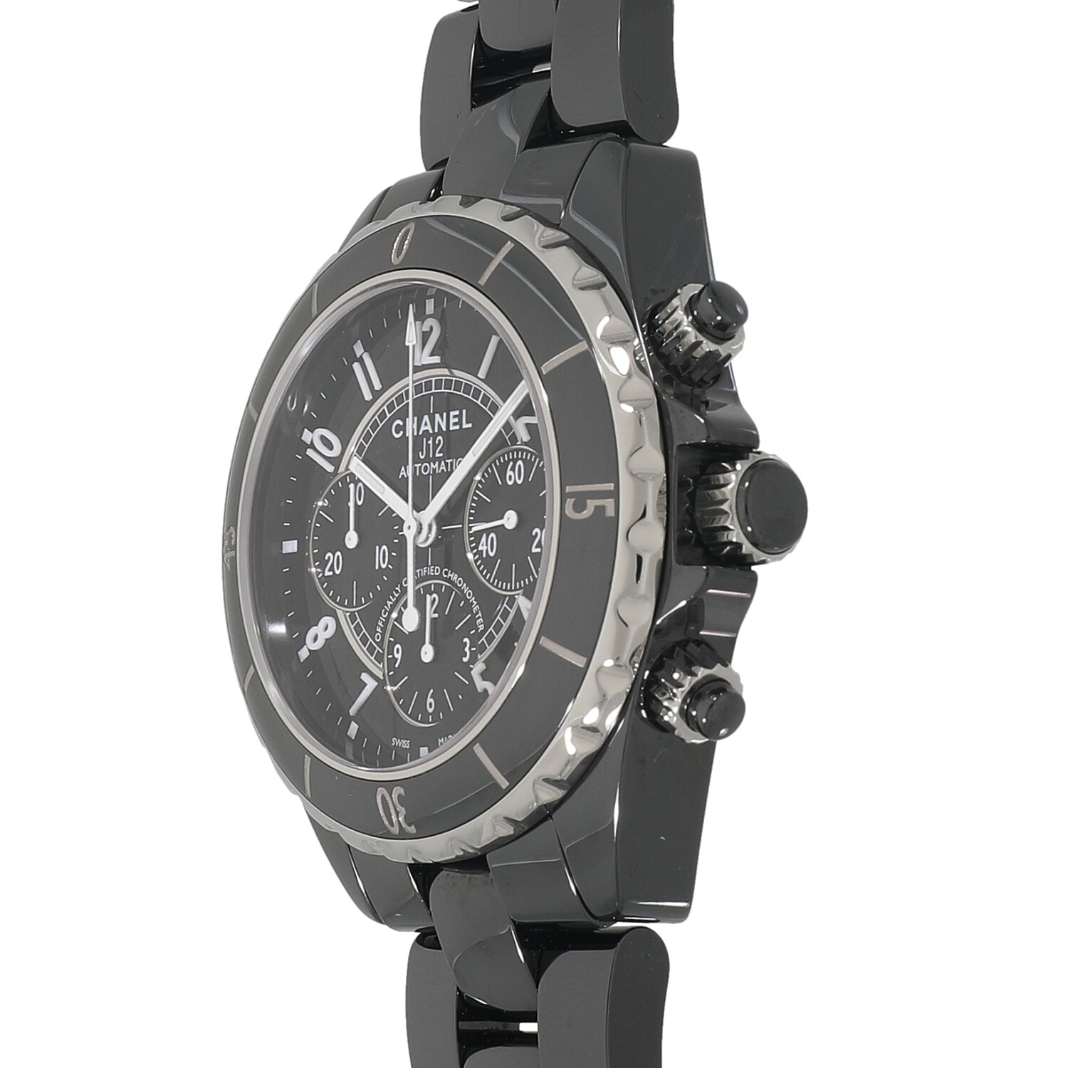 C9413 | [中古]シャネル J12 クロノグラフ H0940 ブラック メンズ