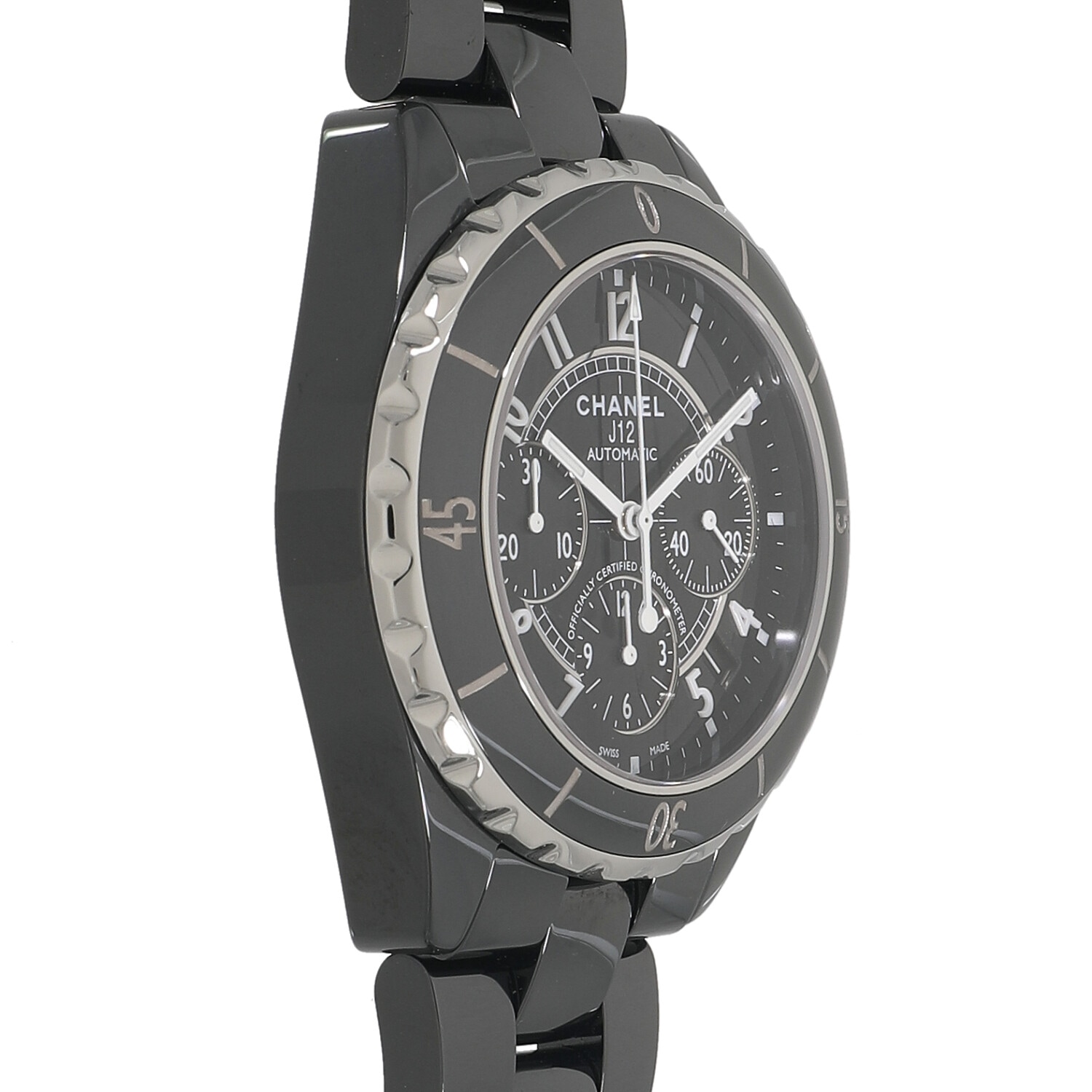 C9413 | [中古]シャネル J12 クロノグラフ H0940 ブラック メンズ 