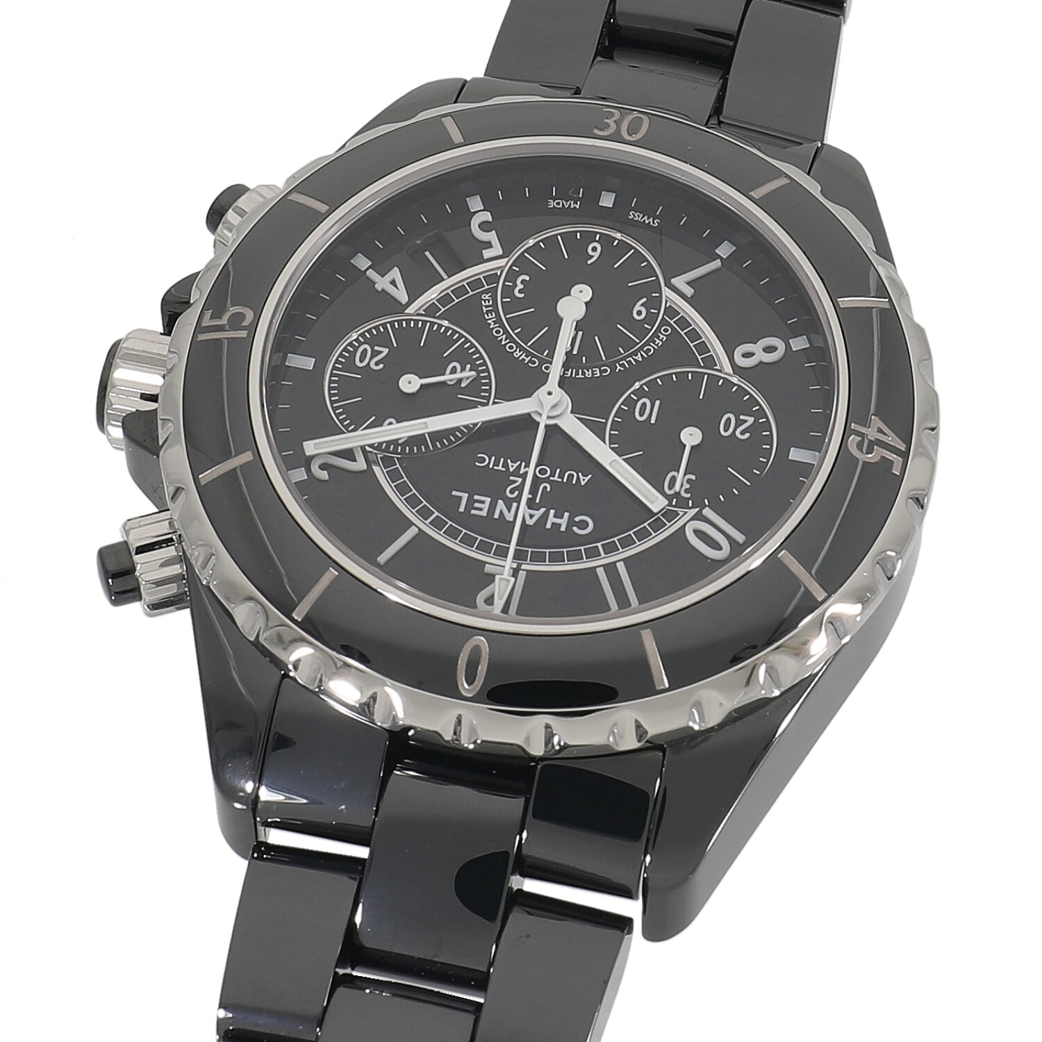 C9413 | [中古]シャネル J12 クロノグラフ H0940 ブラック メンズ