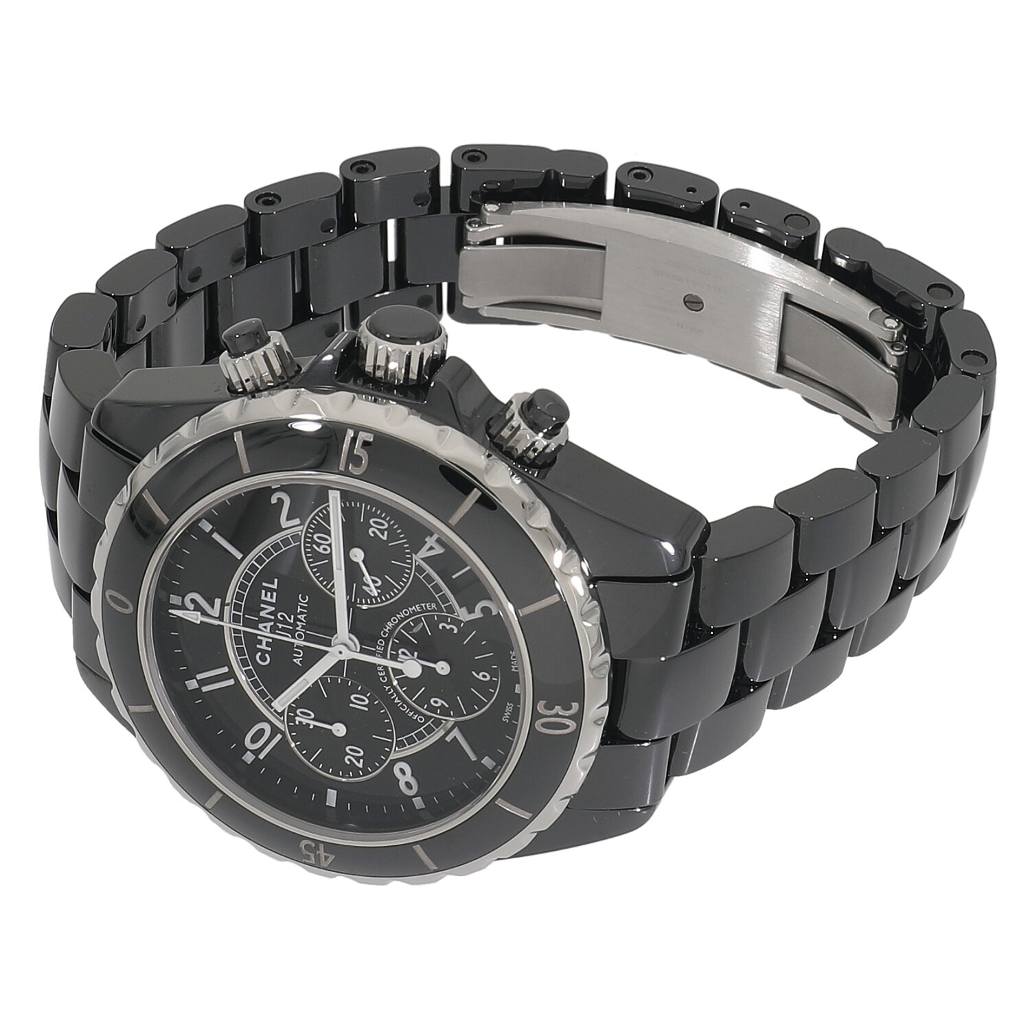 C9413 | [中古]シャネル J12 クロノグラフ H0940 ブラック メンズ