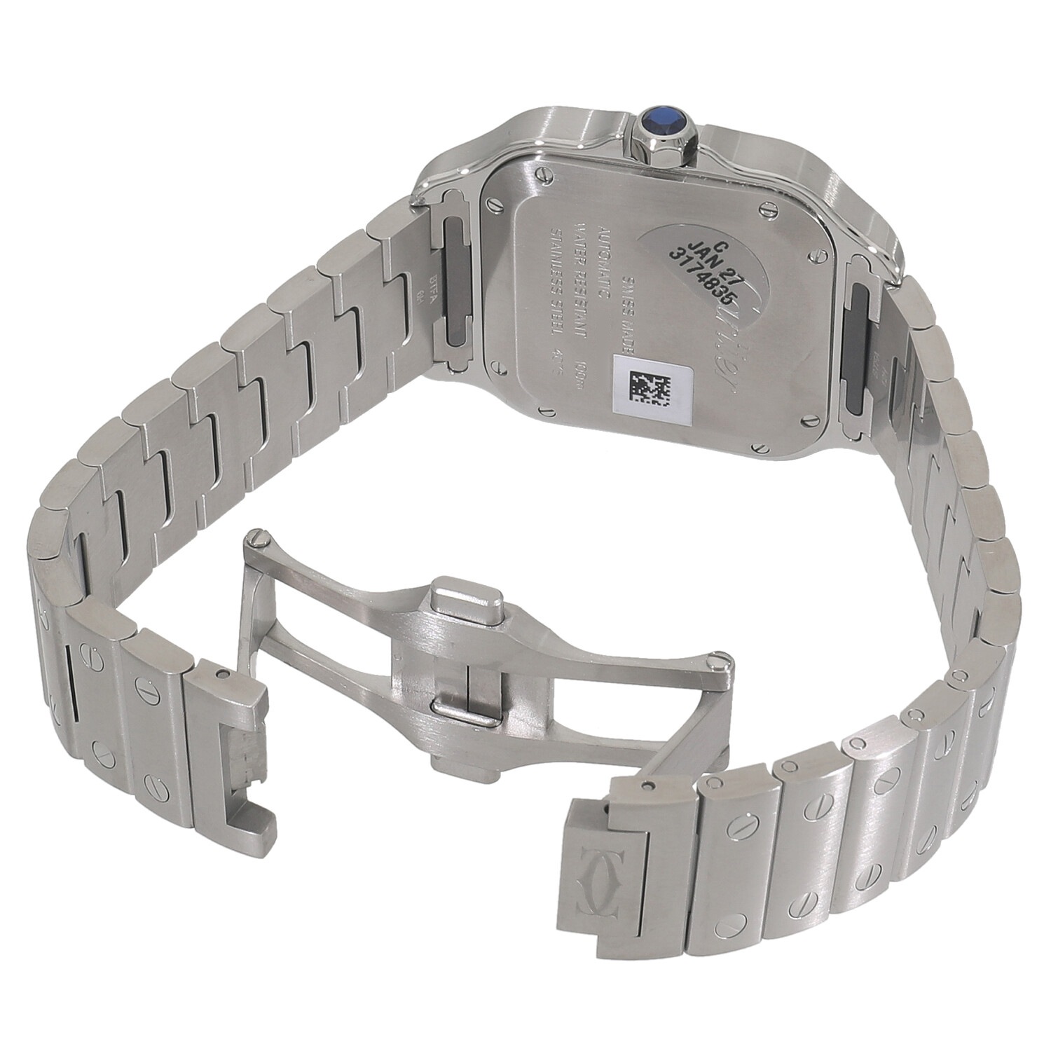 Cartier カルティエサントスMM(WSSA0029)用レザーベルト 中古)CARTIER カルティエ サントス ドゥ カルティエ MM WSSA0029