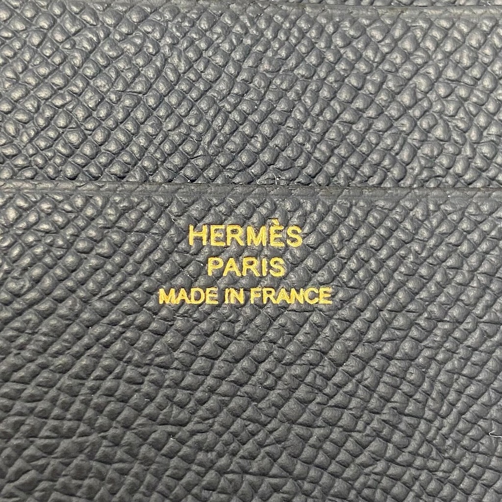 H6515 | [新品]エルメス ベアン コンビネ ヴォーエプソン ブルー