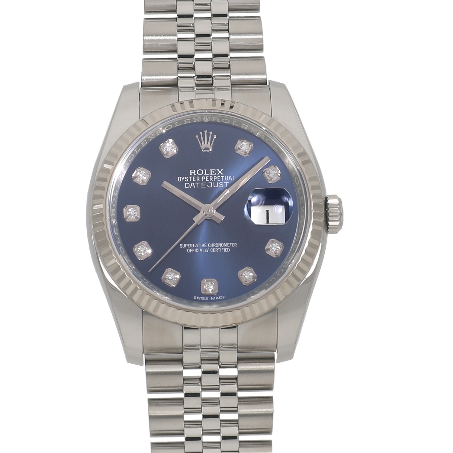 R9815 | [中古]ロレックス デイトジャスト 116234G ランダム ブルー  