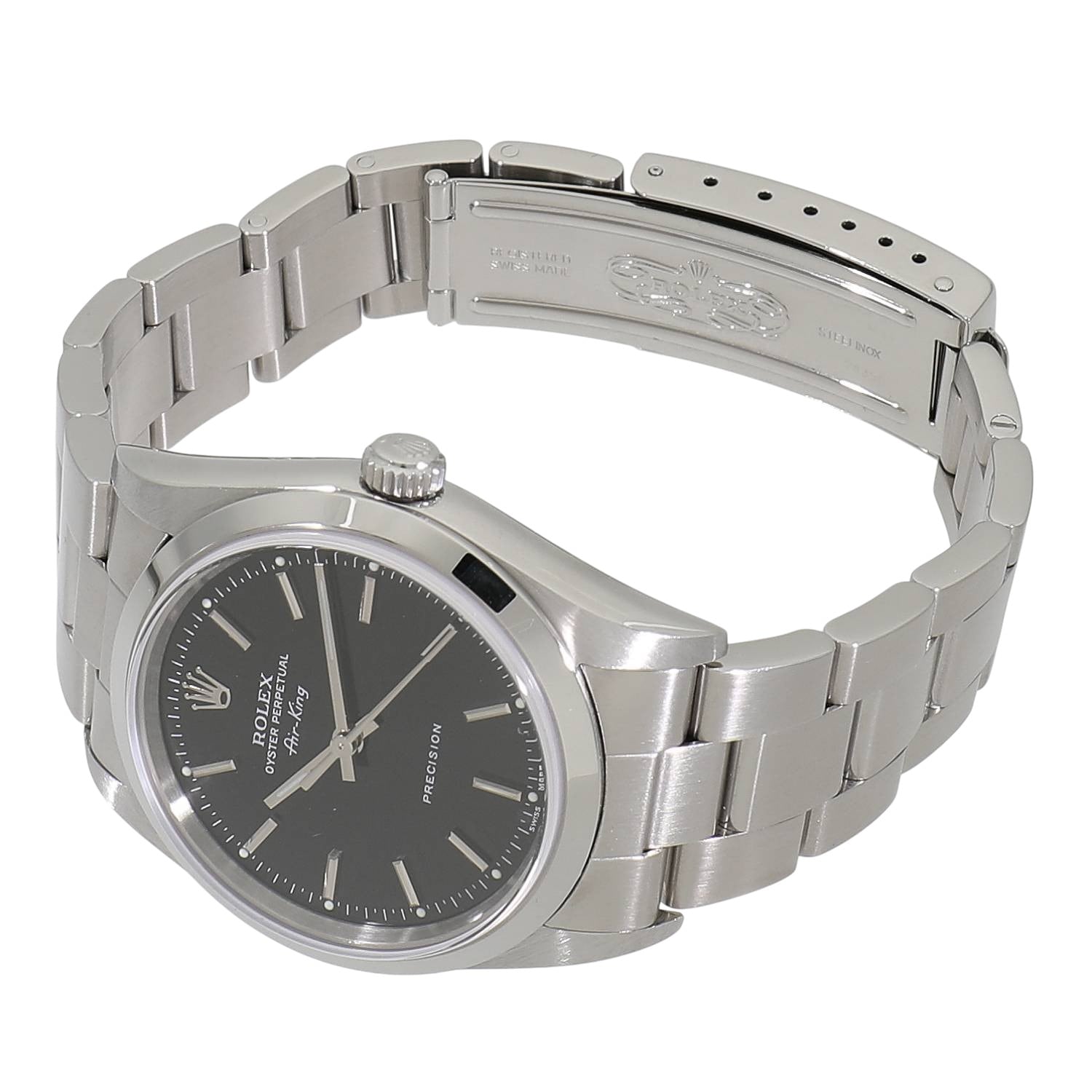 R11056 | [中古]ロレックス エアキング 14000M D番 ブラック メンズ