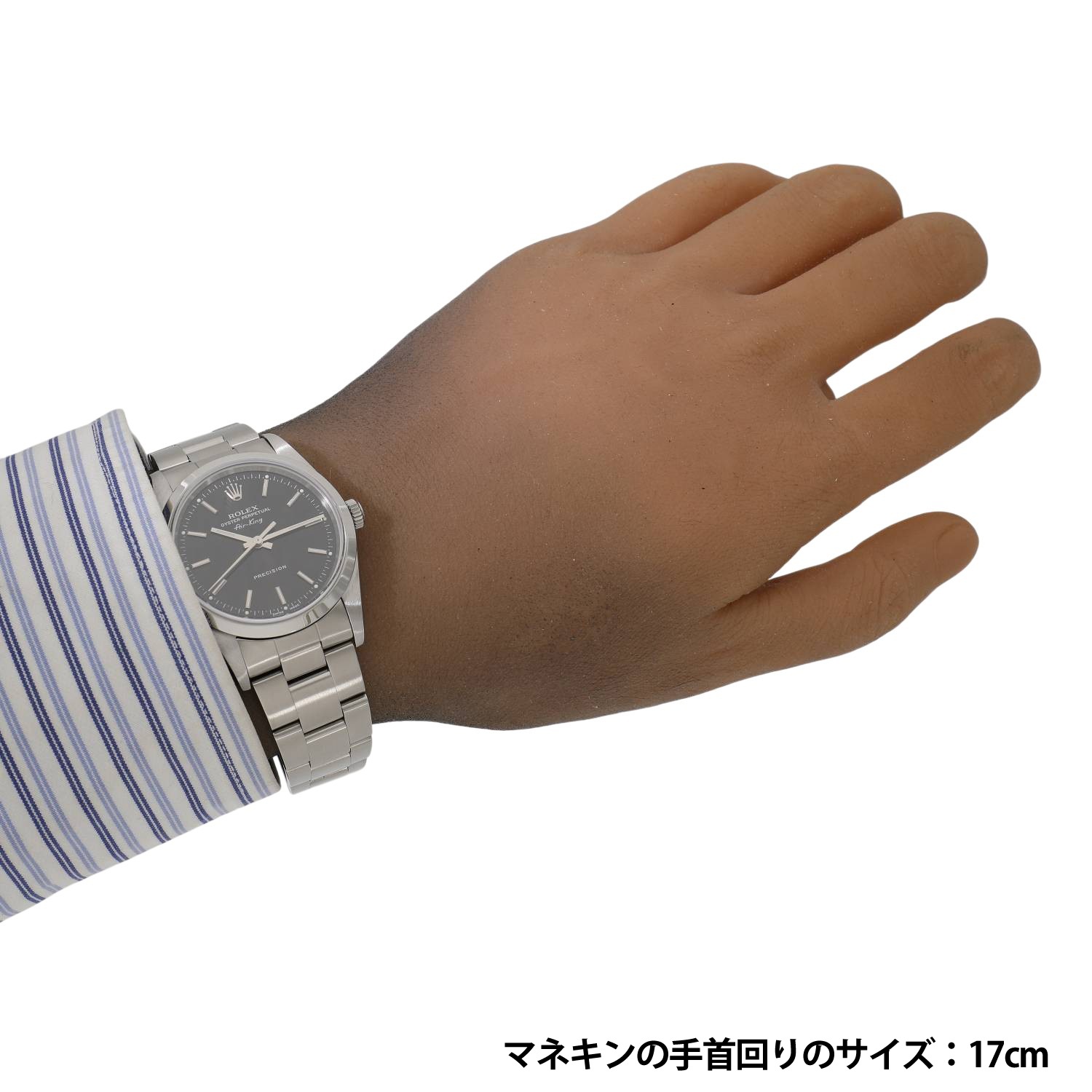 R11056 | [中古]ロレックス エアキング 14000M D番 ブラック メンズ 