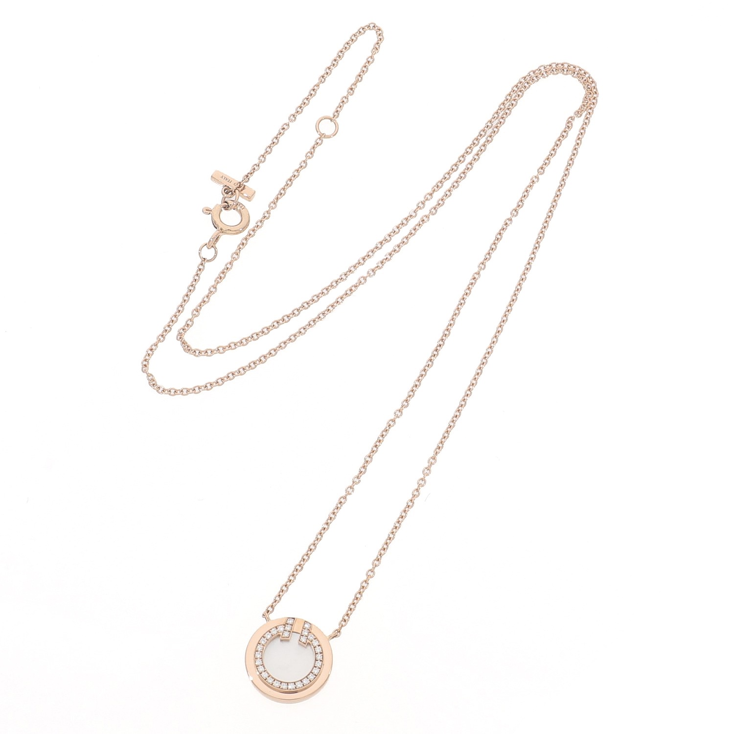 T10127 | [中古]ティファニー T TWO サークル ペンダント ネックレス