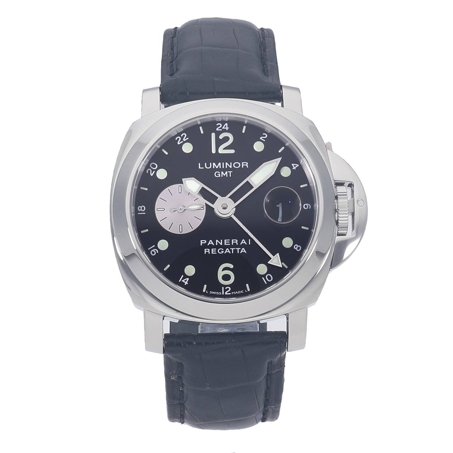 [中古]パネライ ルミノール GMT ローレウス レガッタ 2002 世界限定300本 ブラック PAM00156 E番 メンズ