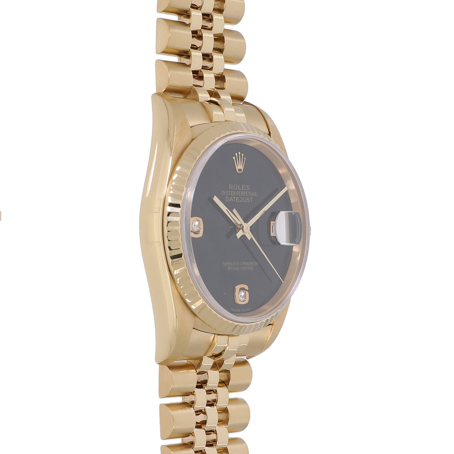 R7020 | [中古]ロレックス デイトジャスト 16238 2BR T番 オニキス×2P