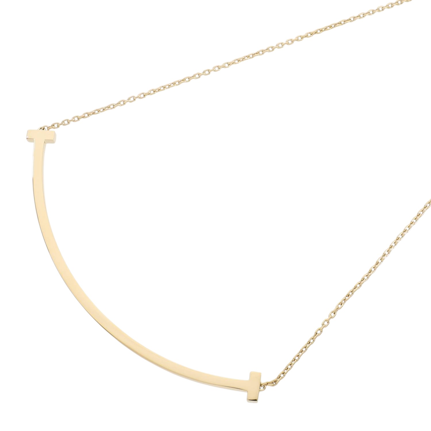 ティファニー T スマイル ラージ ネックレス イエローゴールド TIFFANY＆CO ティファニー 貴金属・宝石 Tスマイルネックレス ラージ