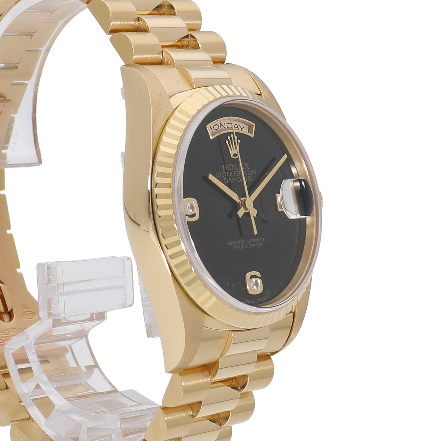 R6322 | [中古]ロレックス デイデイト オニキス×2Pダイヤ 18238 2BR A