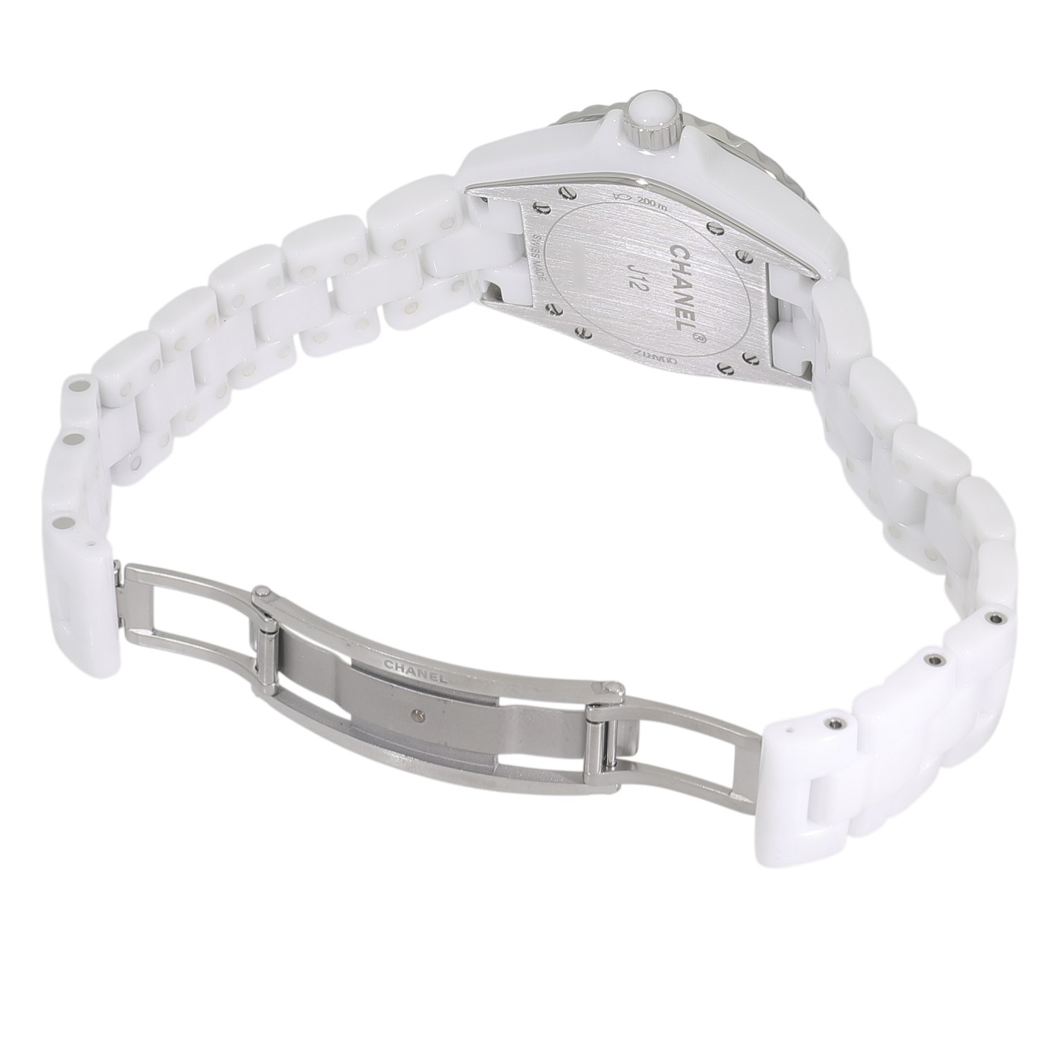 アッキーナ CHANEL J12 ホワイト セラミック 8Pダイヤ時計 新品)CHANEL シャネル J12 ホワイトセラミック MOP/8Pダイヤ