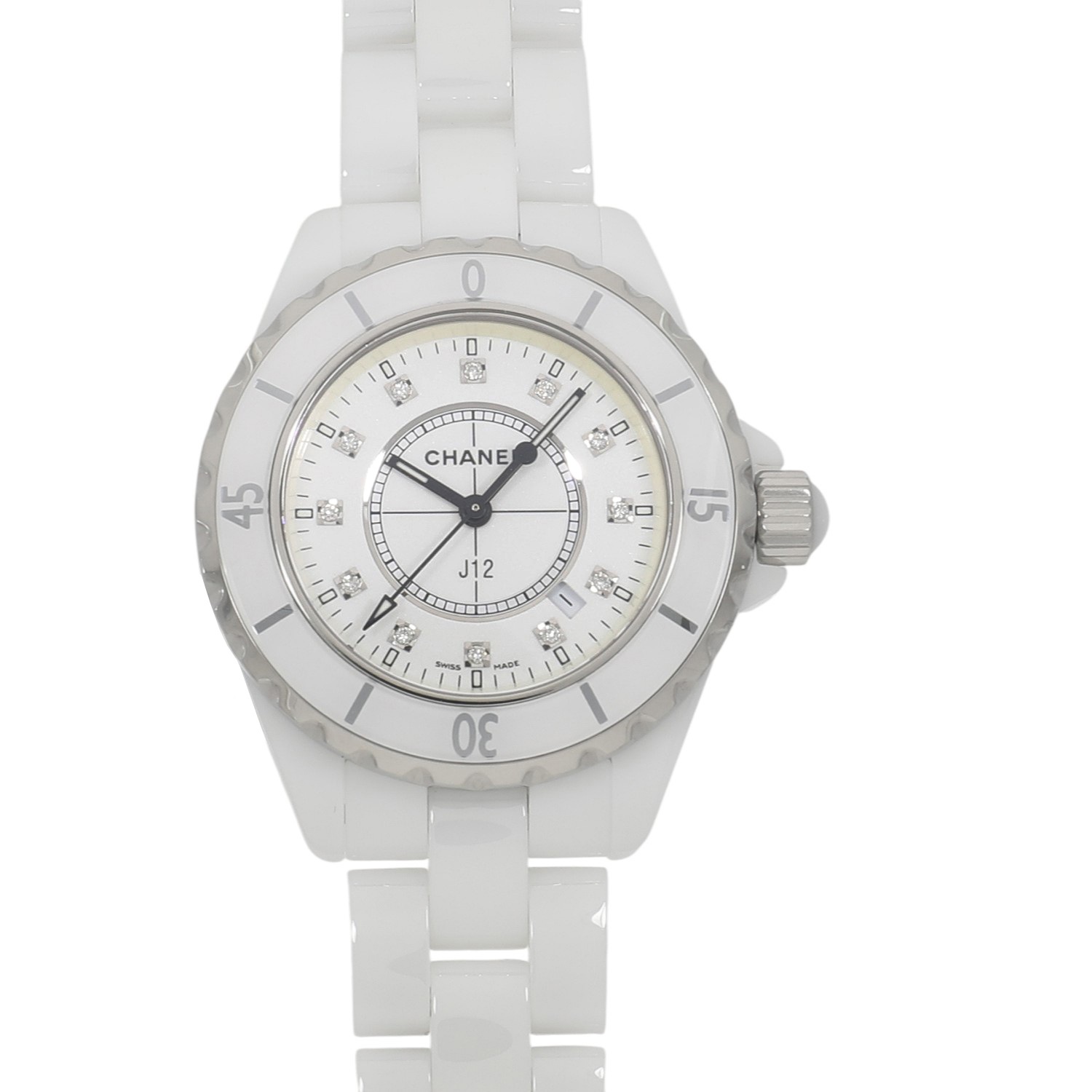 C10228 | [中古]シャネル J12 ホワイトセラミック 33MM H1628