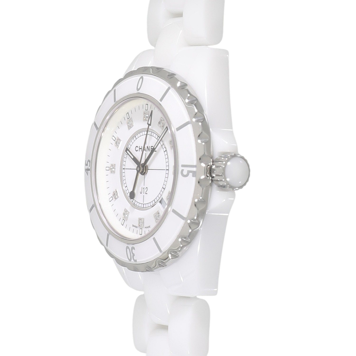 新品仕上げ　純正　正規　CHANEL J12   12Pダイヤ　33ミリ シャネル J12 33mm H5703 12Pダイヤ