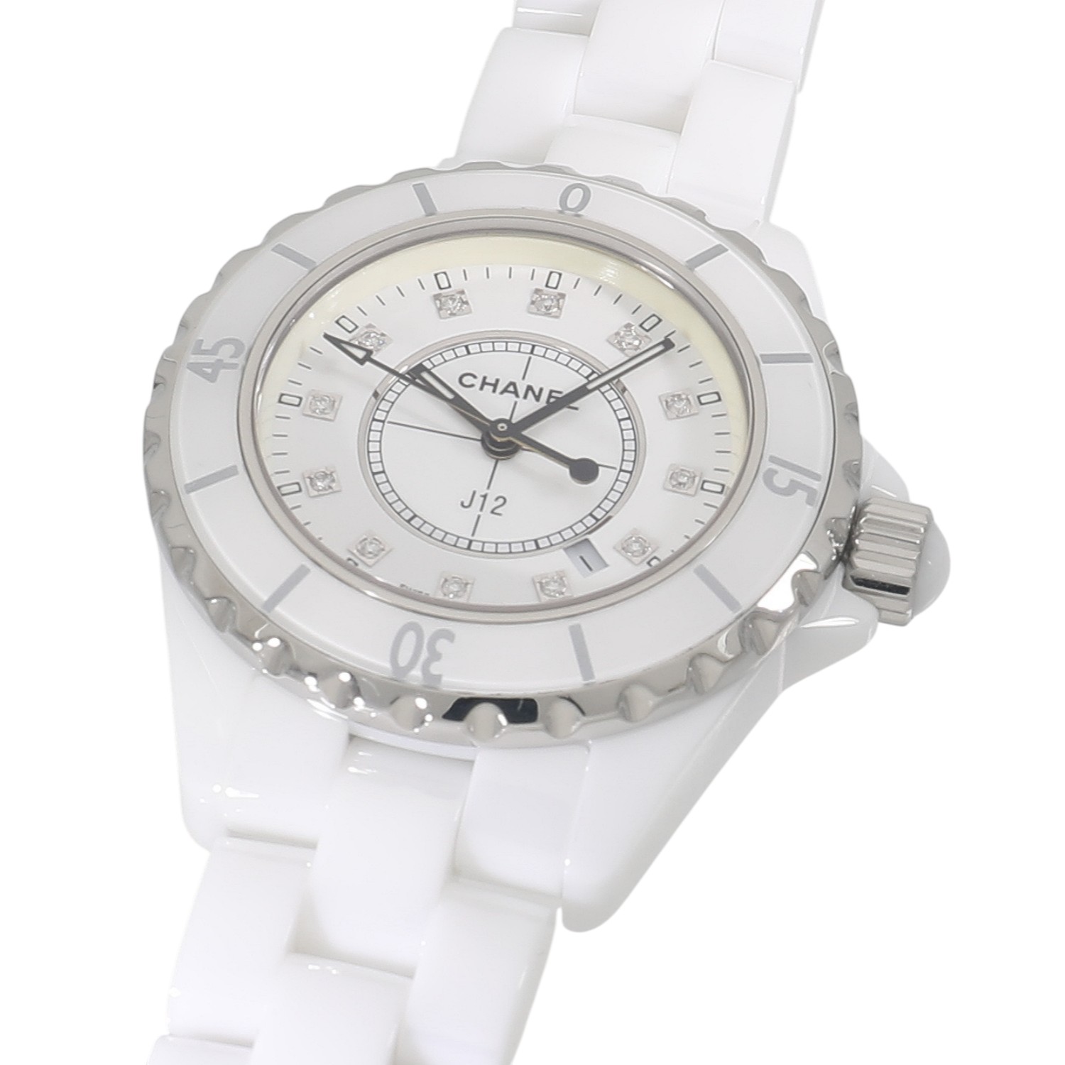 C10228 | [中古]シャネル J12 ホワイトセラミック 33MM H1628 ホワイト