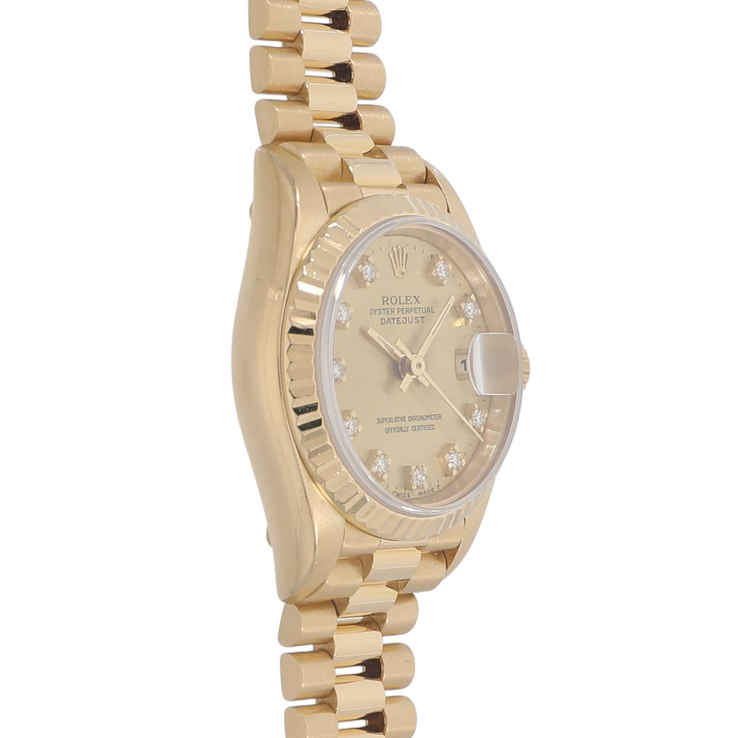 R10428 | [中古]ロレックス デイトジャスト 69178G E番 シャンパン×10P  
