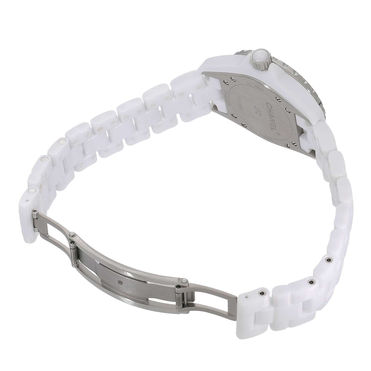 中古 シャネル CHANEL H1628 ホワイト /ダイヤモンド レディース 腕時計 